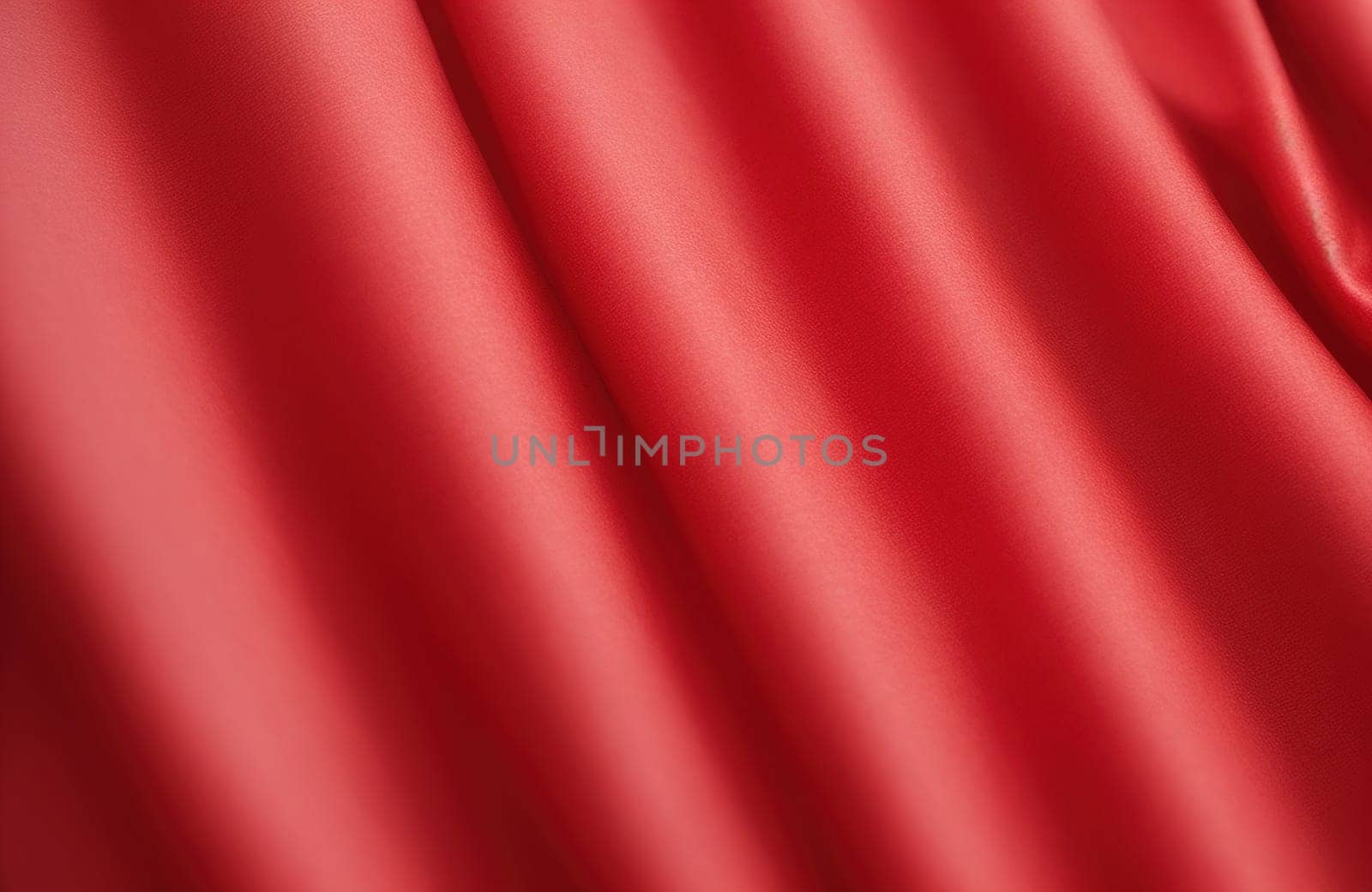 Silk curtain red color - Neutral Textile background by macroarting