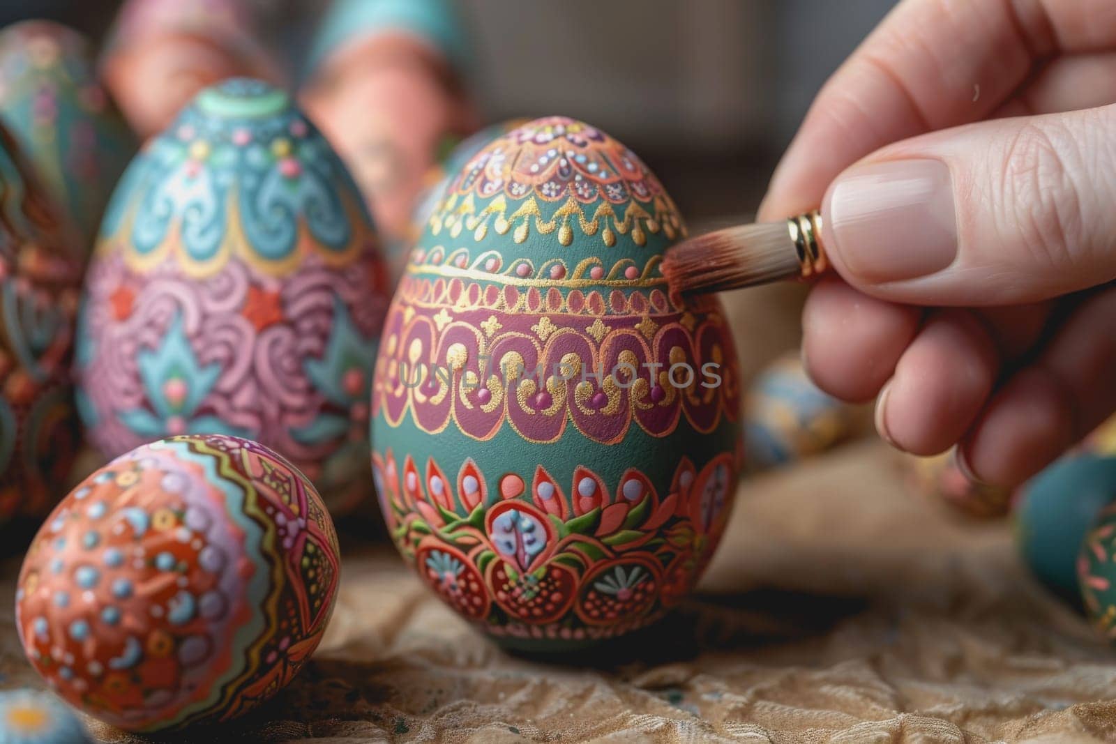 easter eggs day, DIY craft kit for painted eggs on Sun, Mar 31, 2024. by Manastrong