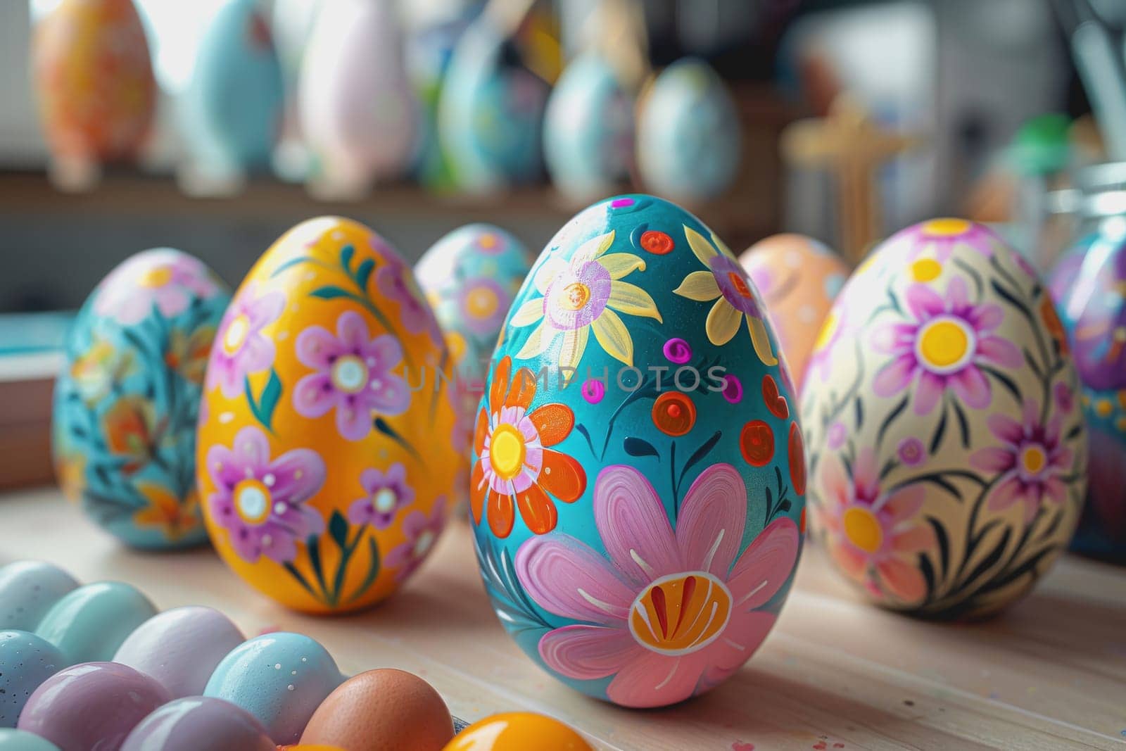 easter eggs day, DIY craft kit for painted eggs on Sun, Mar 31, 2024. by Manastrong