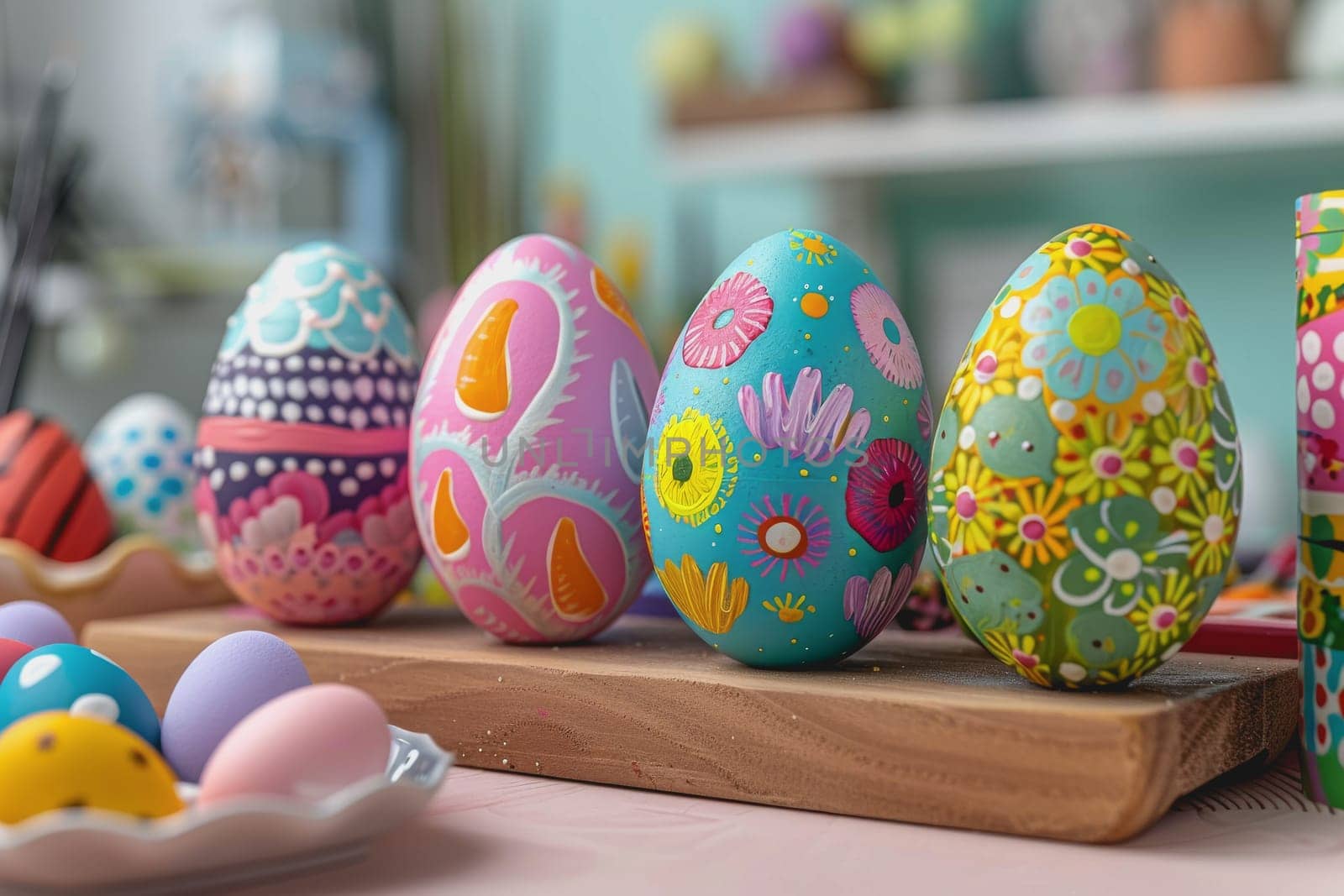 easter eggs day, DIY craft kit for painted eggs on Sun, Mar 31, 2024. by Manastrong