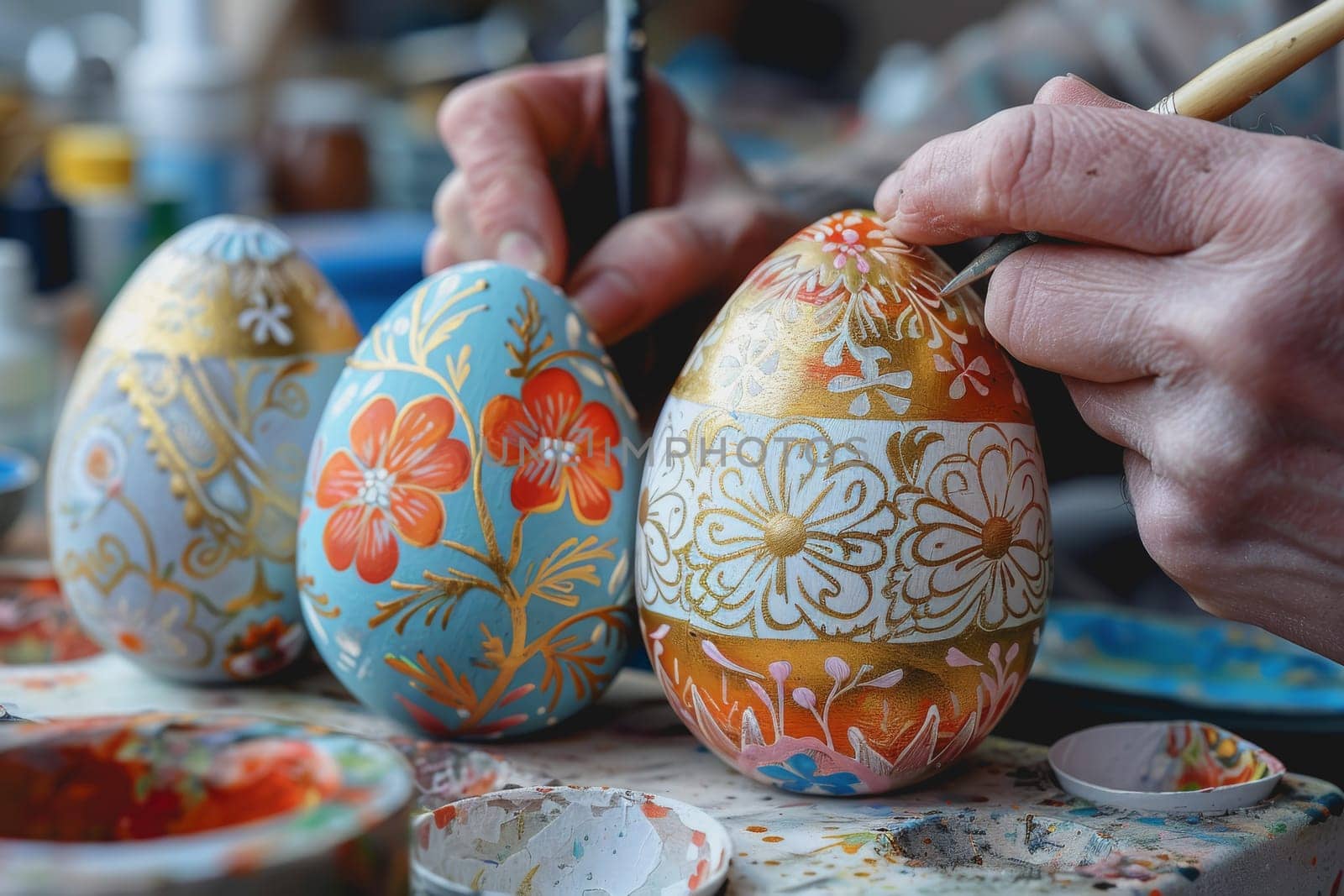 easter eggs day, DIY craft kit for painted eggs on Sun, Mar 31, 2024. by Manastrong