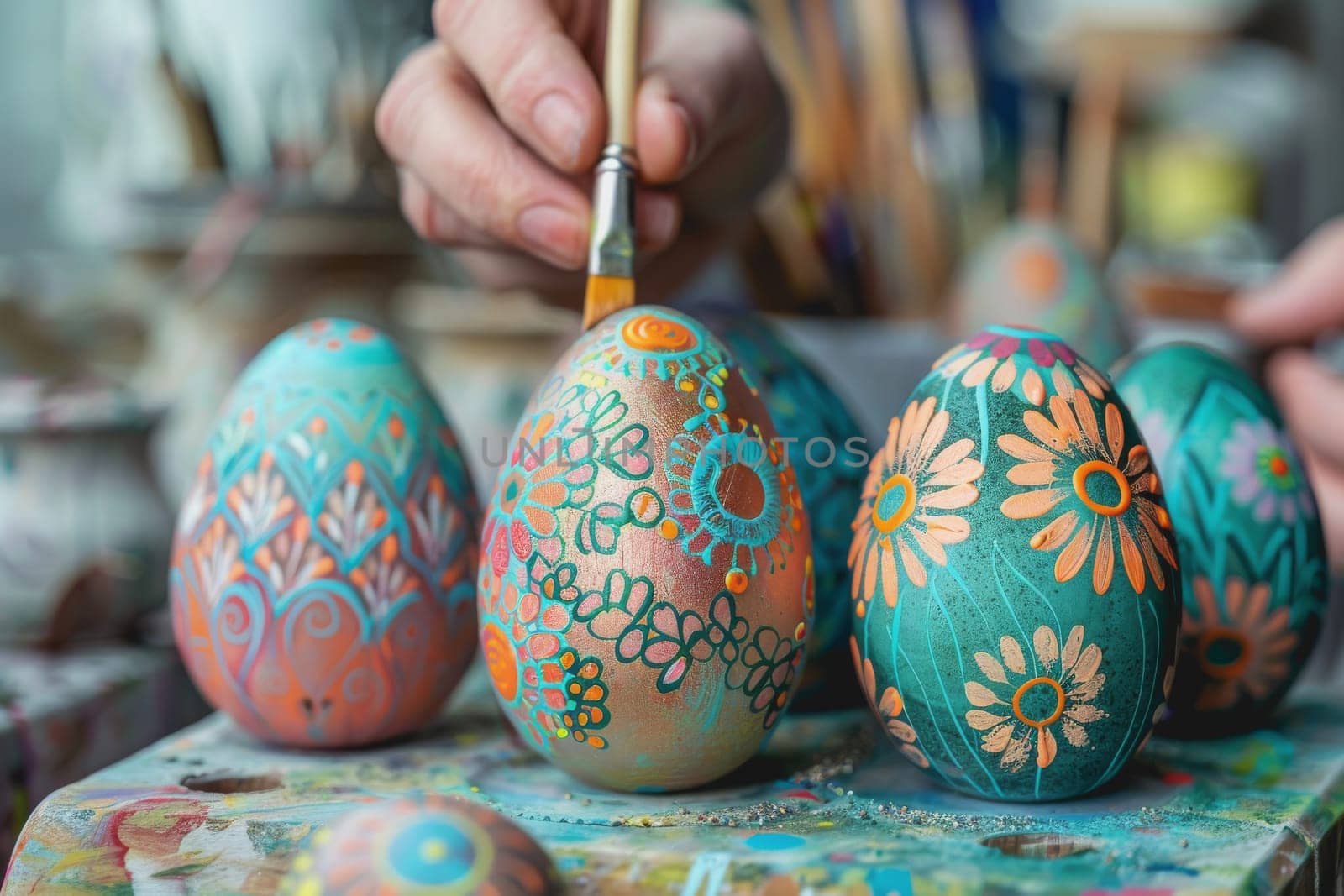 easter eggs day, DIY craft kit for painted eggs on Sun, Mar 31, 2024. by Manastrong