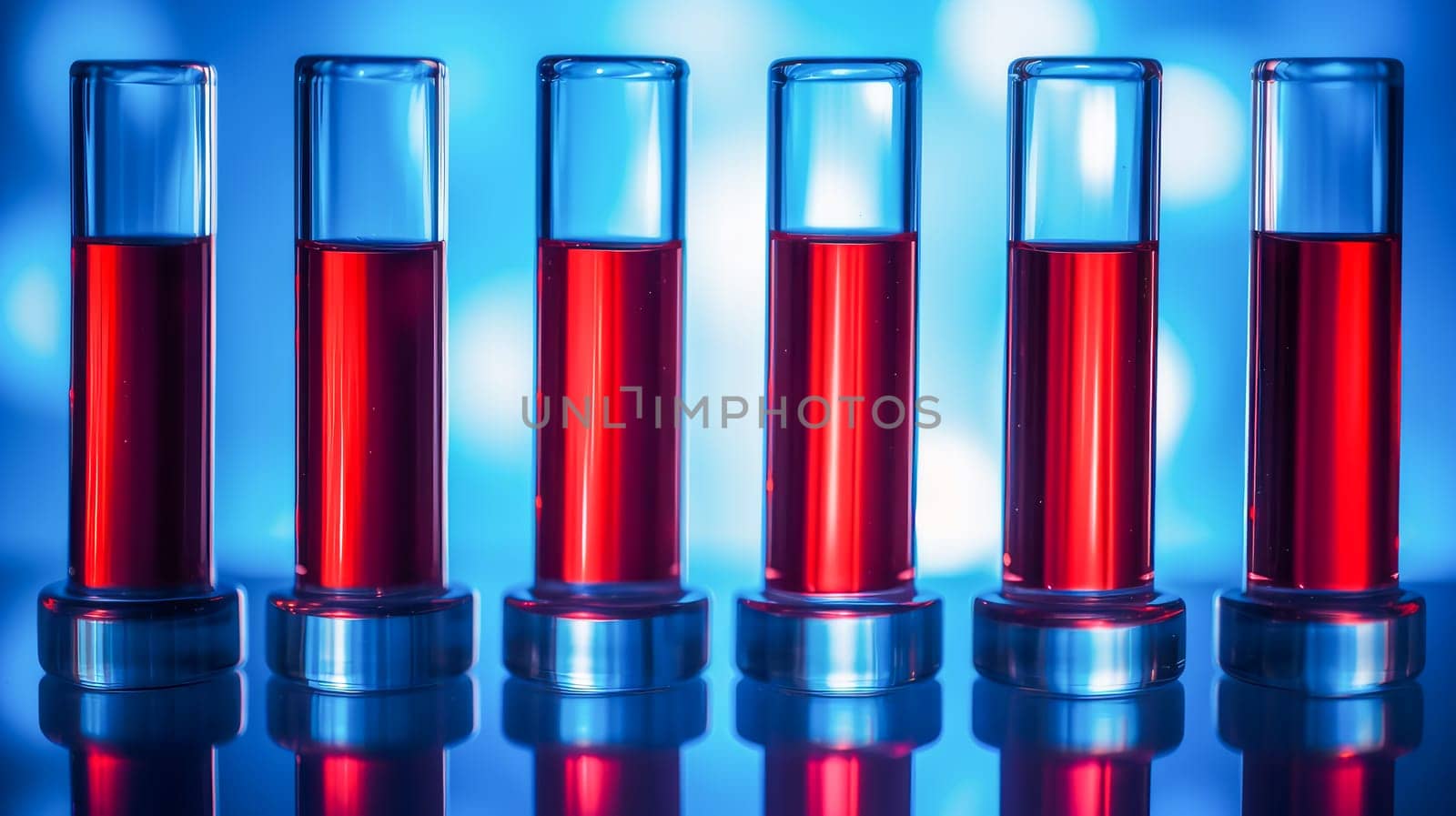 Medical test tubes with liquid and tests, research. by Alla_Yurtayeva