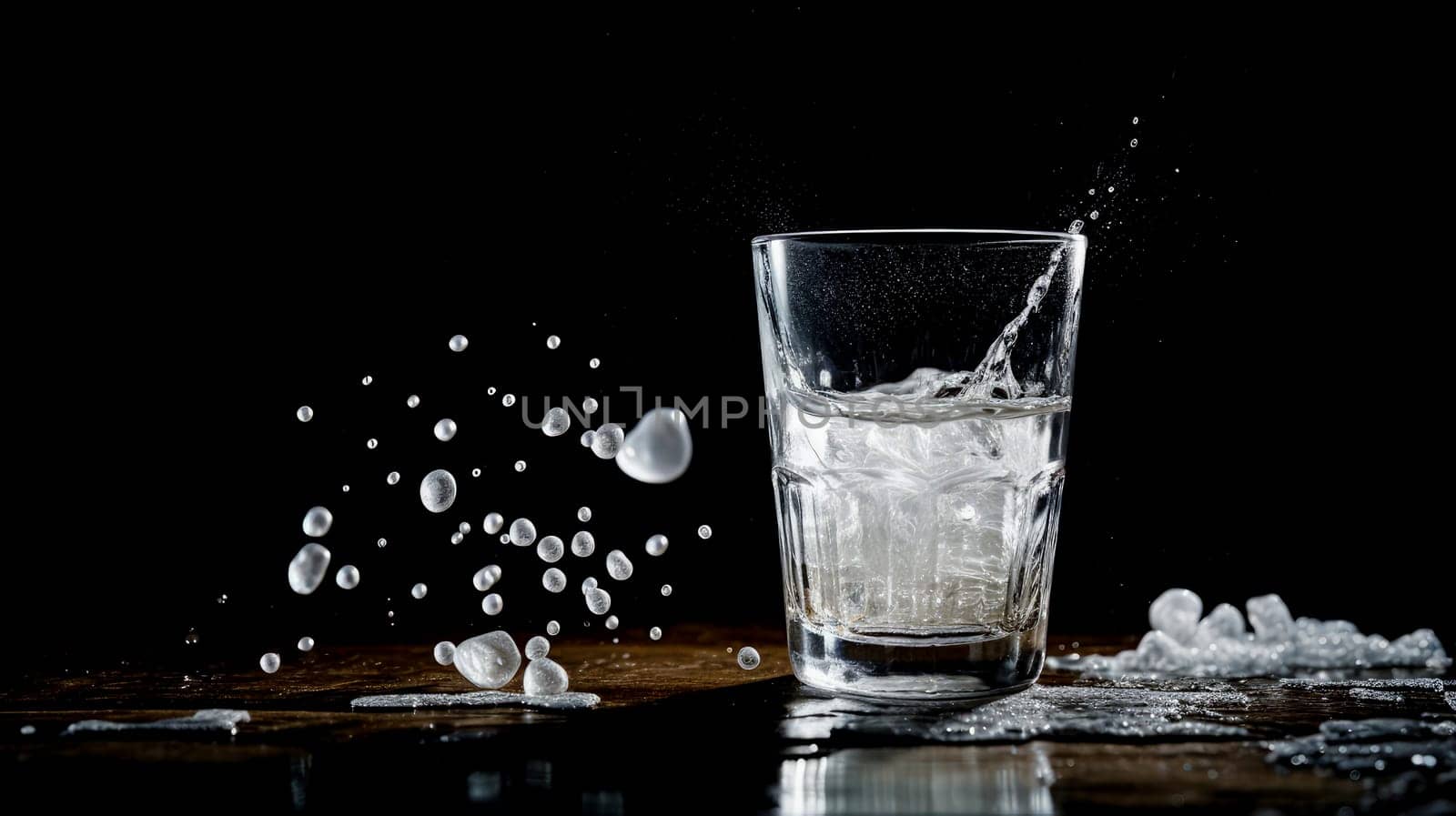 An aspirin tablet is dissolved in a glass of water. by Alla_Yurtayeva