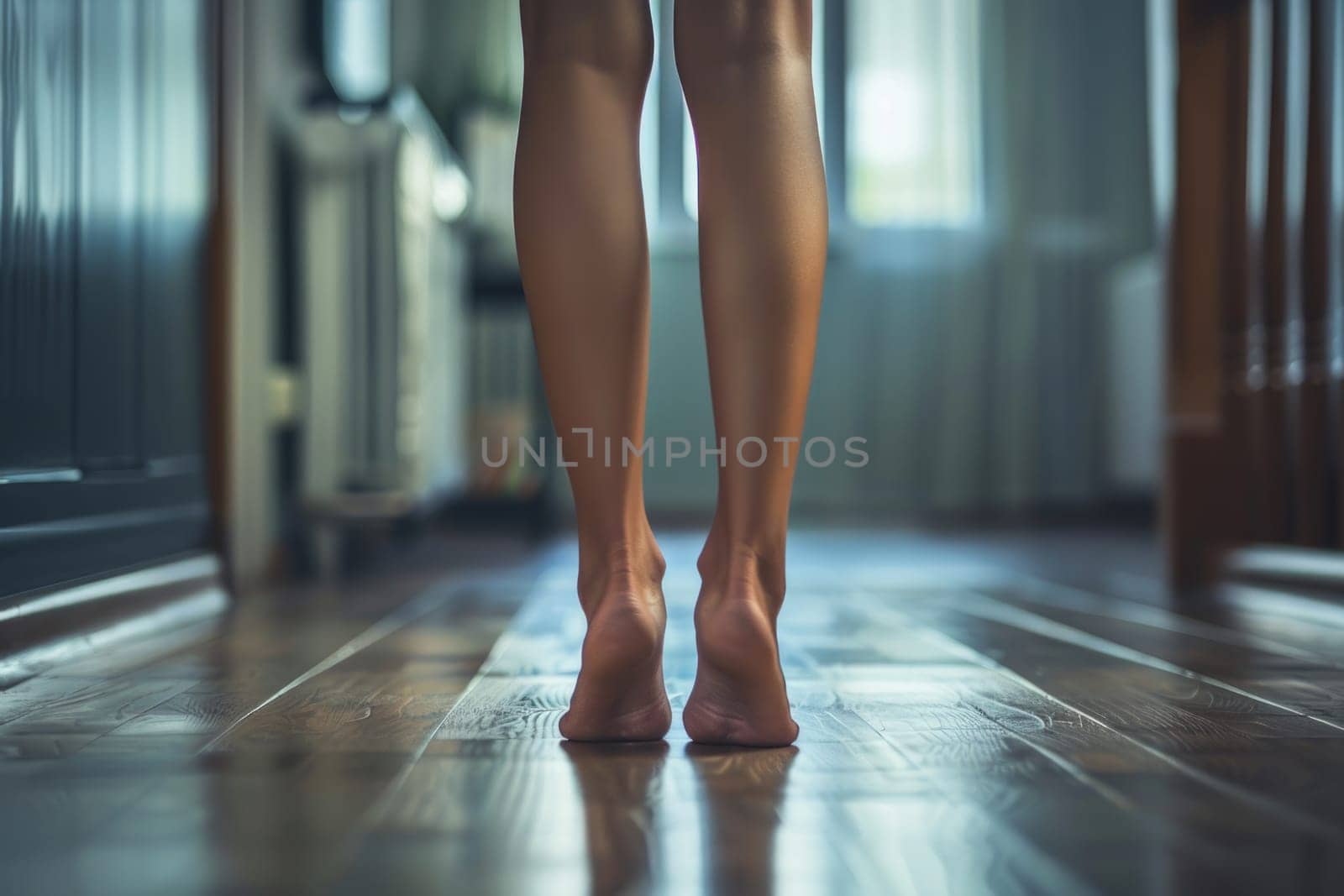 Closeup shot of beautiful female legs. Hair removal concept. ai generated