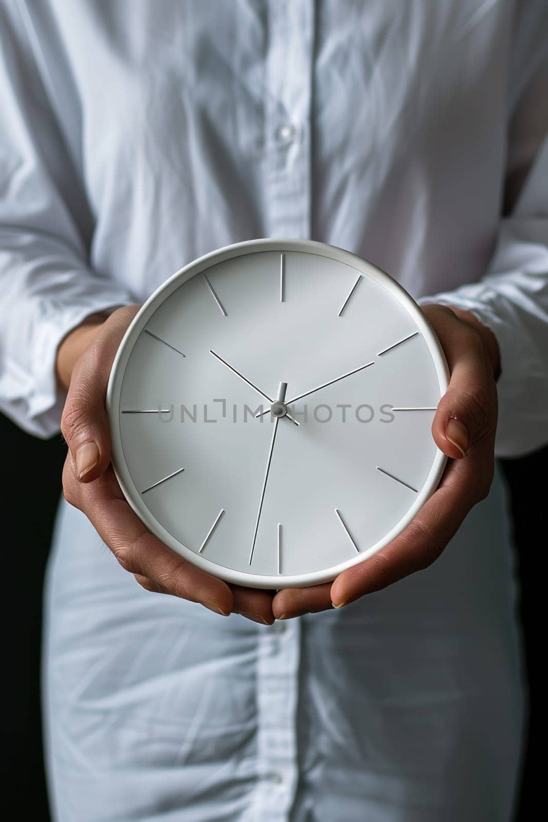 hands holding clock. ai generated by Desperada