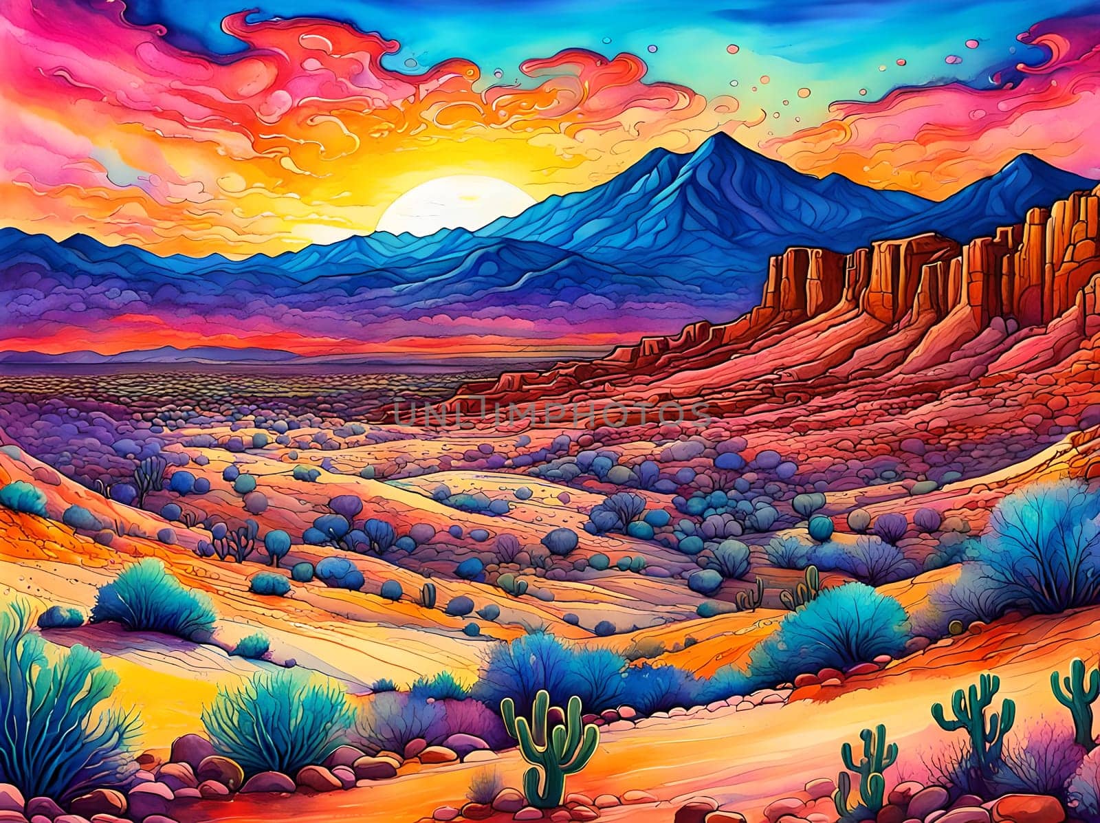 New Mexico Desert. Generative AI by WielandTeixeira