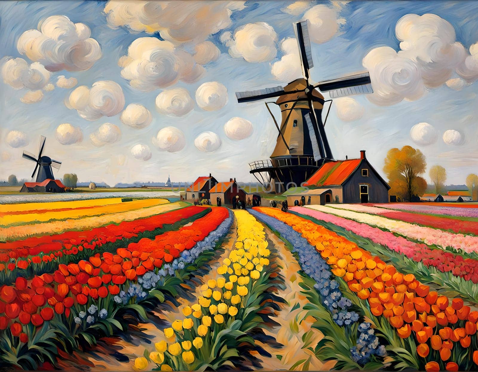 Dutch Tulip Field. Generative AI by WielandTeixeira