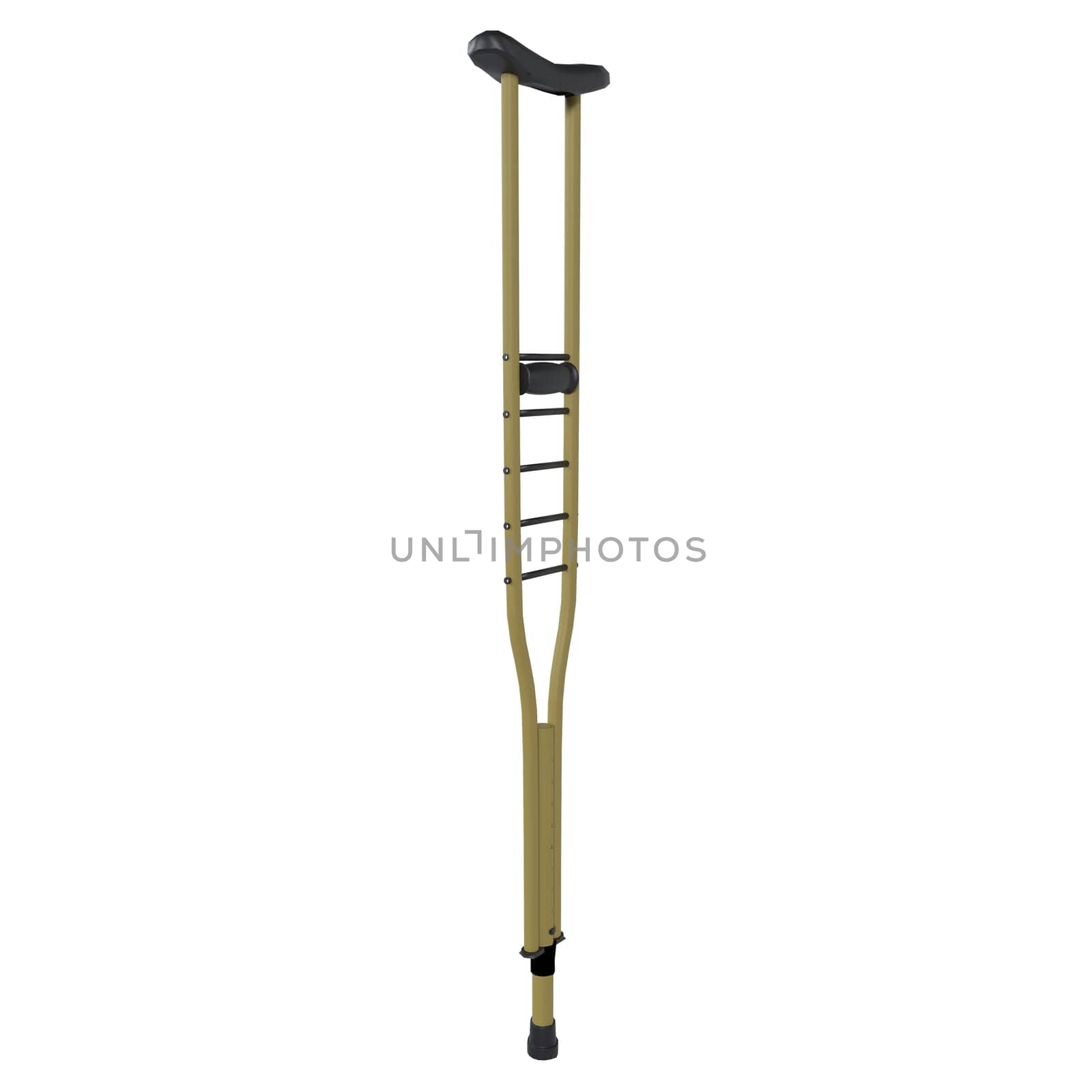 Crutches isolated on white background. High quality 3d illustration