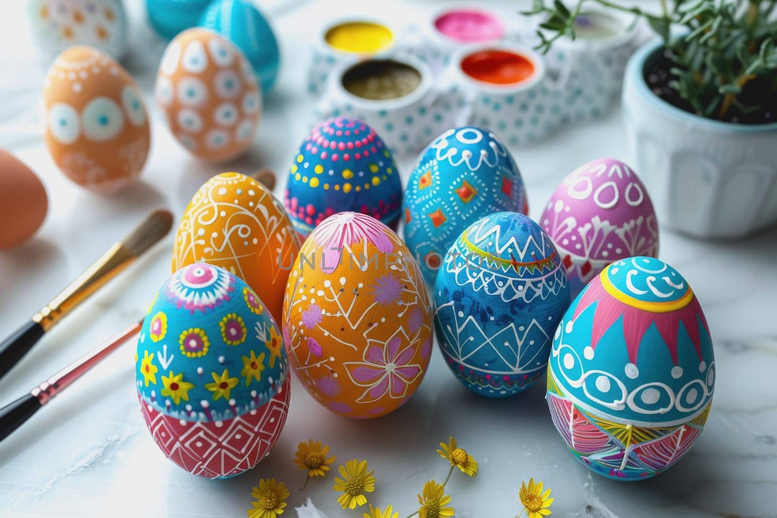 easter eggs day, DIY craft kit for painted eggs on Sun, Mar 31, 2024. by Manastrong