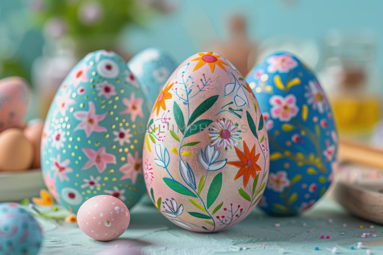 easter eggs day, DIY craft kit for painted eggs on Sun, Mar 31, 2024. by Manastrong