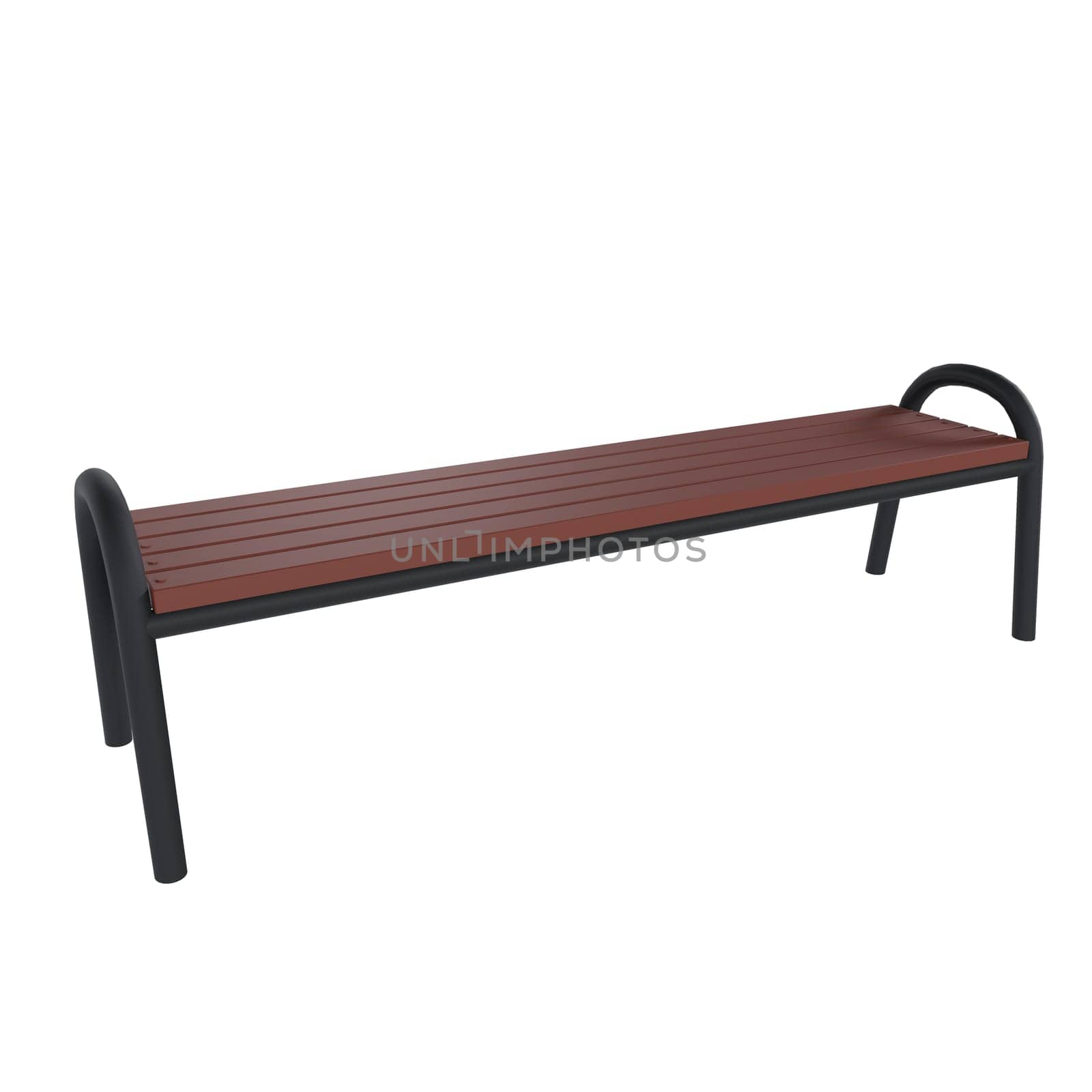Park Bench isolated on white background. High quality 3d illustration
