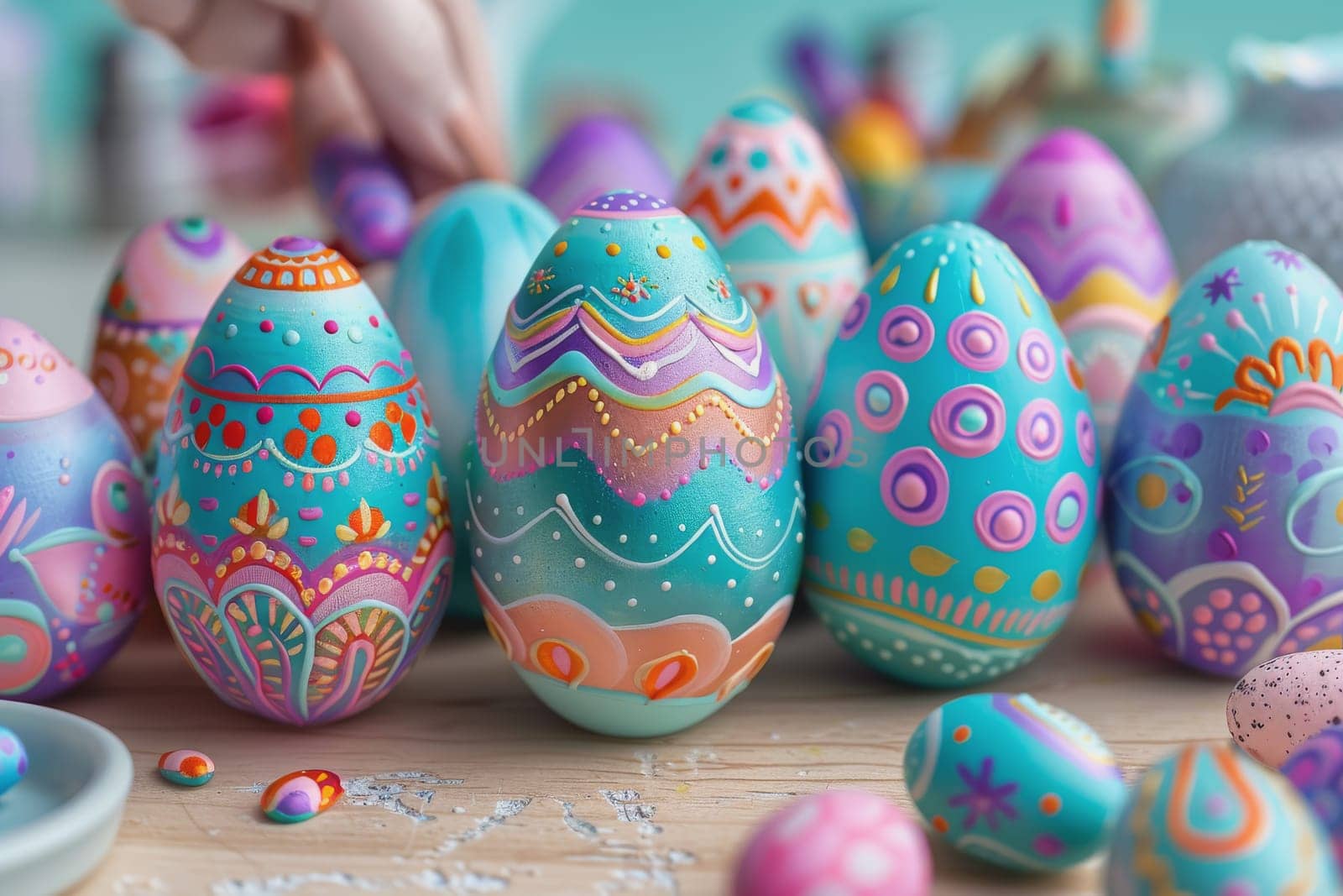 easter eggs day, DIY craft kit for painted eggs on Sun, Mar 31, 2024. by Manastrong