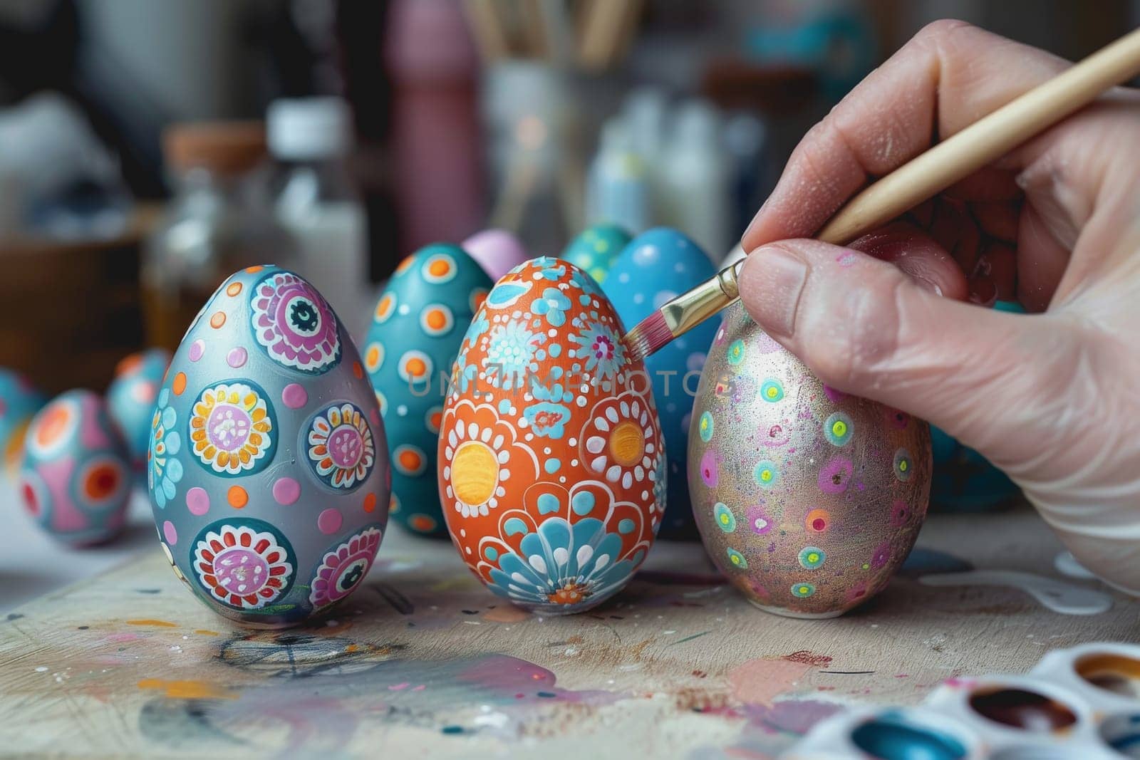 easter eggs day, DIY craft kit for painted eggs on Sun, Mar 31, 2024. by Manastrong