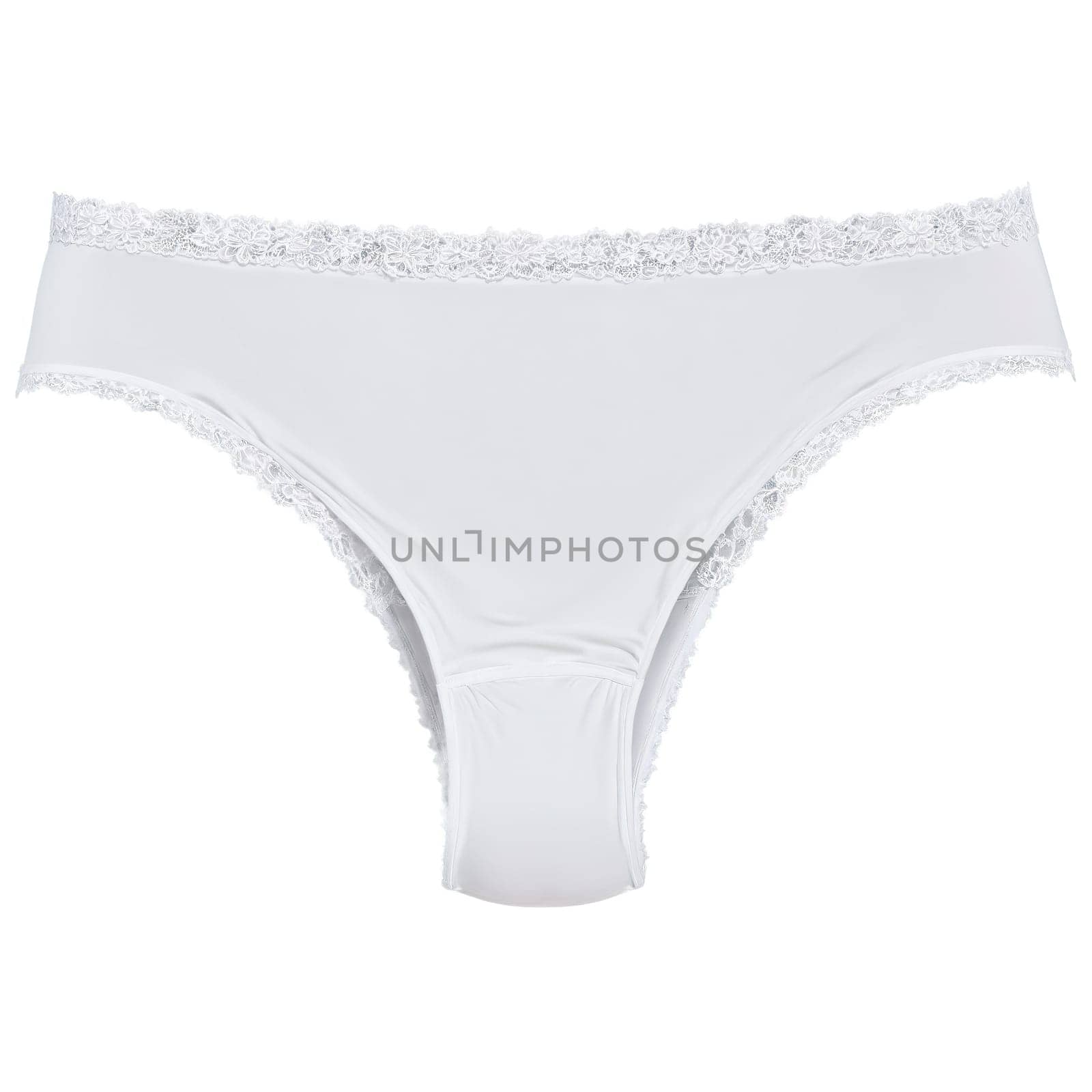 White Cotton High Waisted A pair of white cotton high waisted women s underwear with by panophotograph