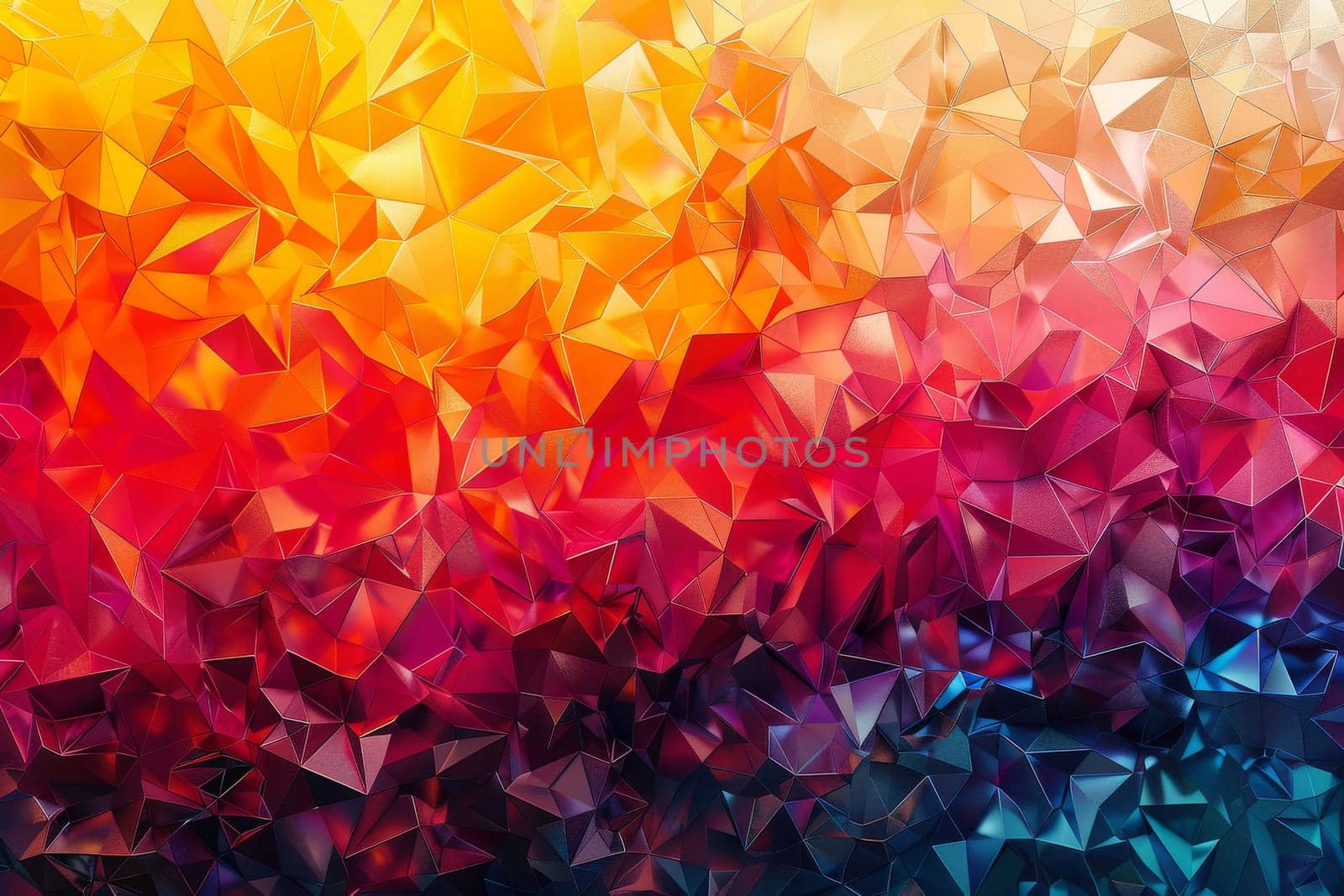 A colorful abstract painting with a lot of triangles and squares by itchaznong