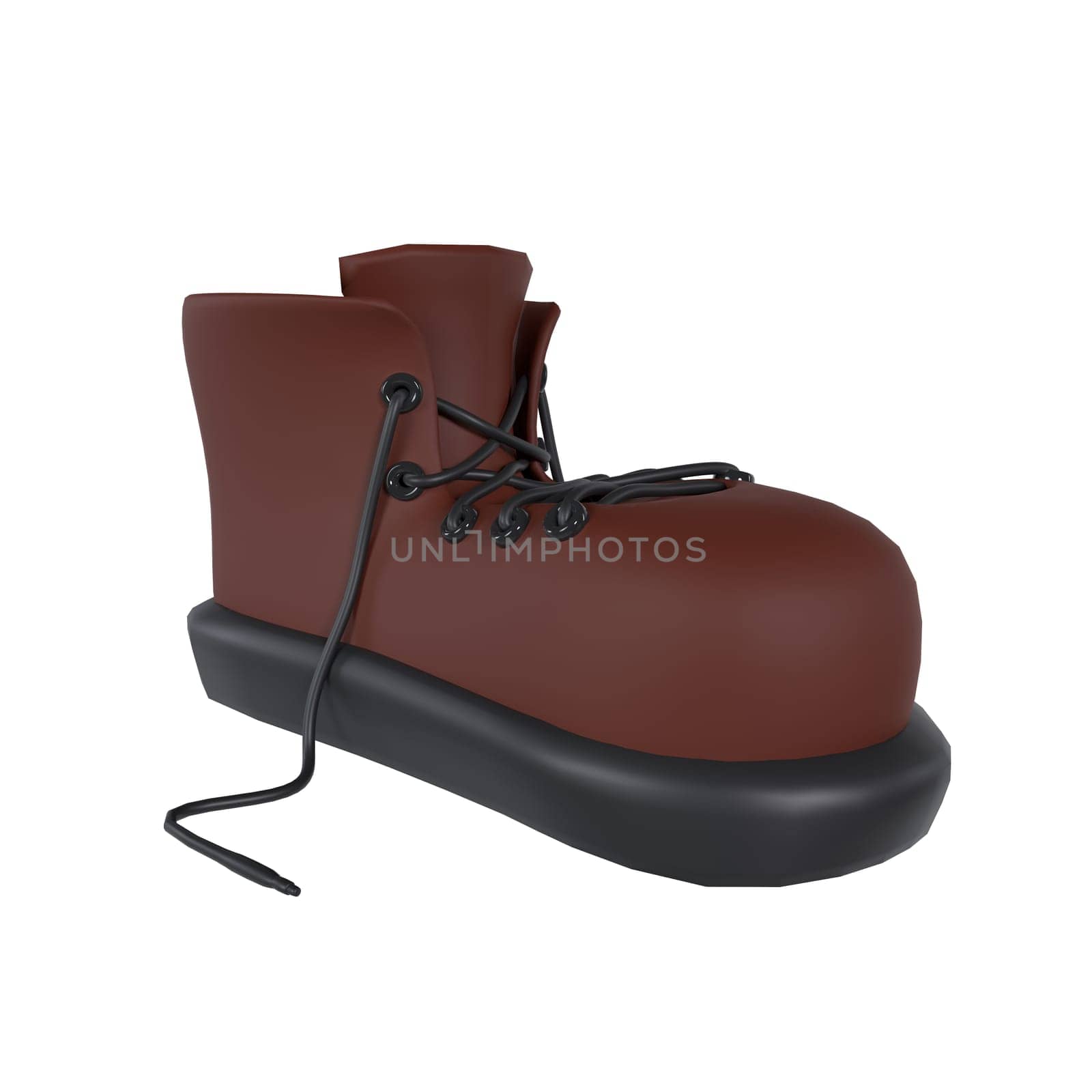 Boots isolated on white background. High quality 3d illustration