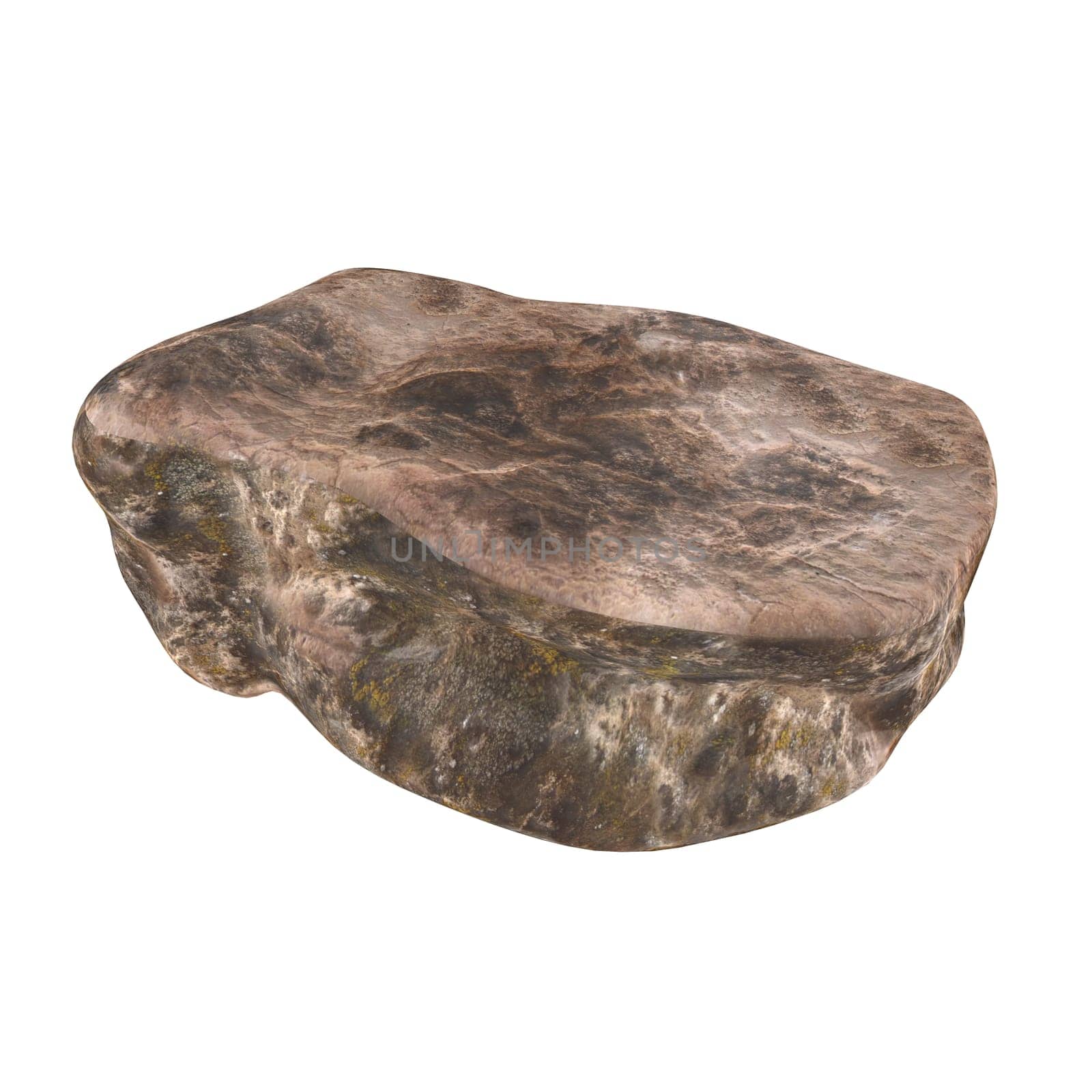 Rock isolated on white background. High quality 3d illustration