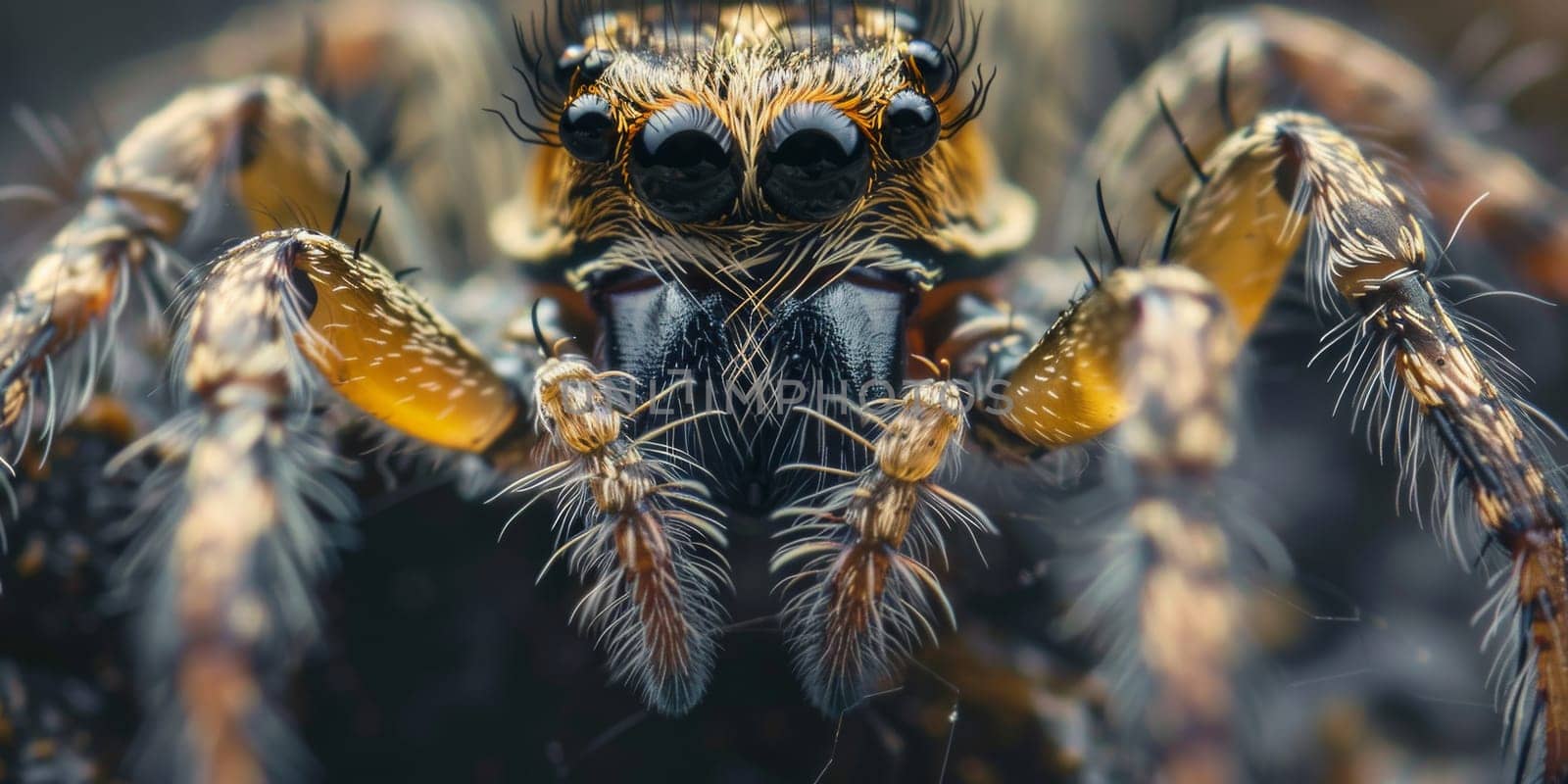 Close up of a macro detail to a spider by Kadula