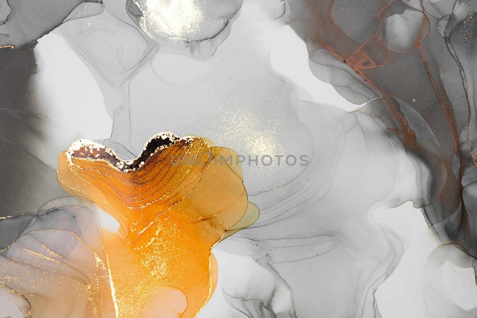 Marble ink abstract art from exemplary original painting abstract background by biancoblue