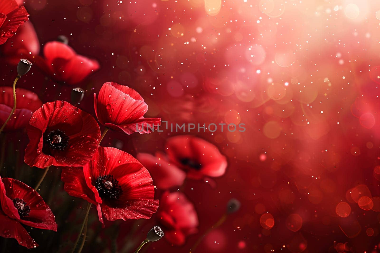 Red Flowers Sprouting in Grass by Sd28DimoN_1976
