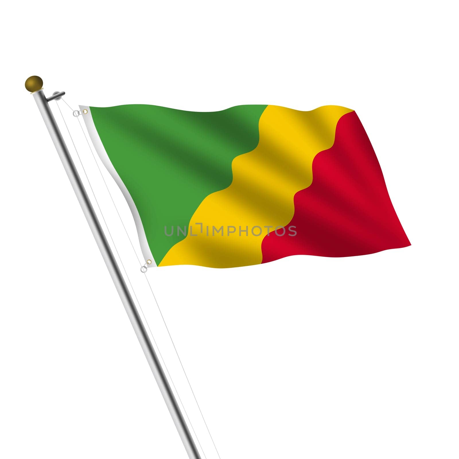 Congo Flagpole with clipping path by VivacityImages