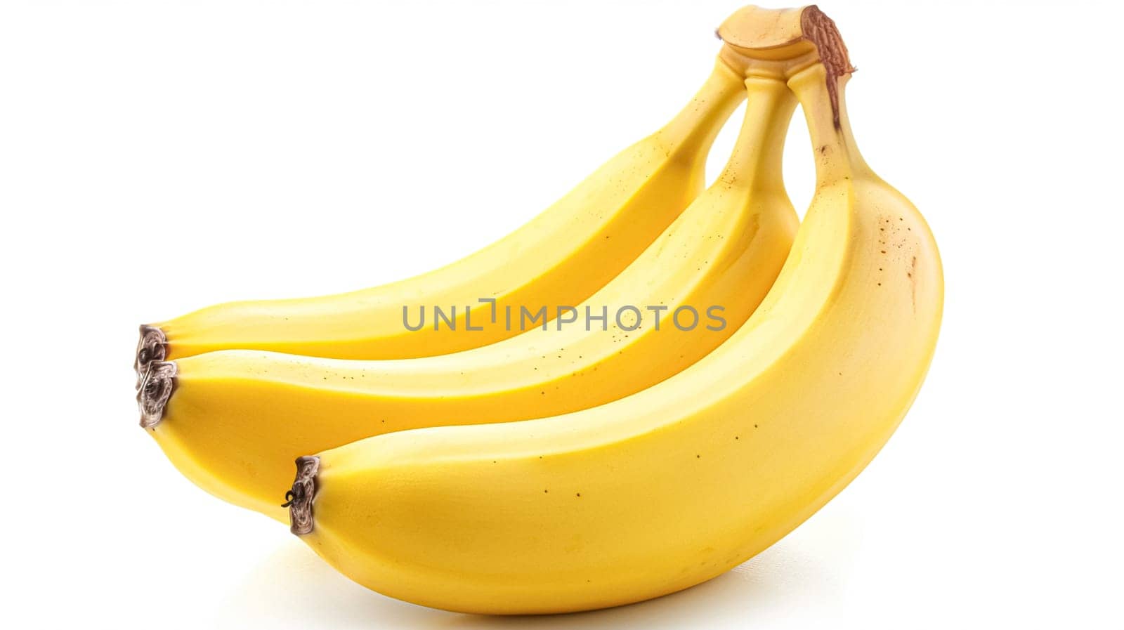 Fresh ripe bananas isolated on white background by Anneleven