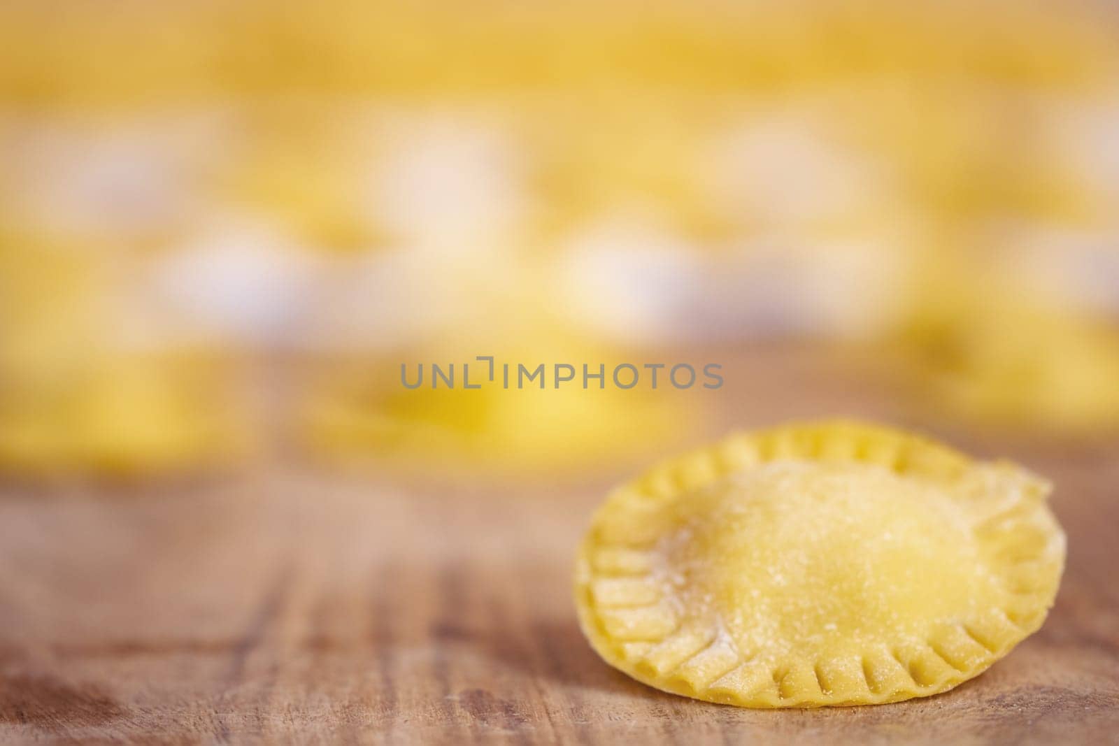 homemade ravioli filled with meat