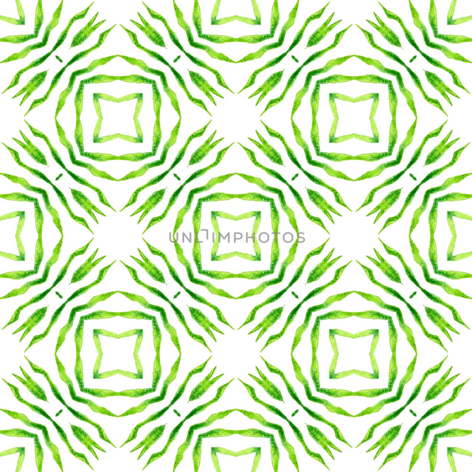 Summer exotic seamless border. Green creative boho chic summer design. Exotic seamless pattern. Textile ready sightly print, swimwear fabric, wallpaper, wrapping.