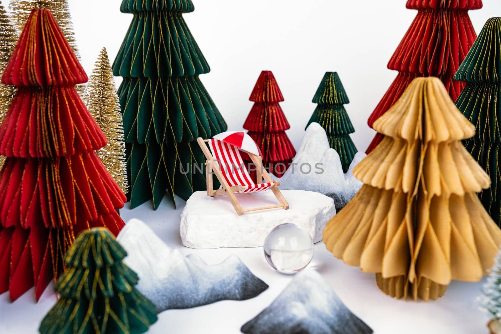 Christmas-themed desktop photo zone on a white background
