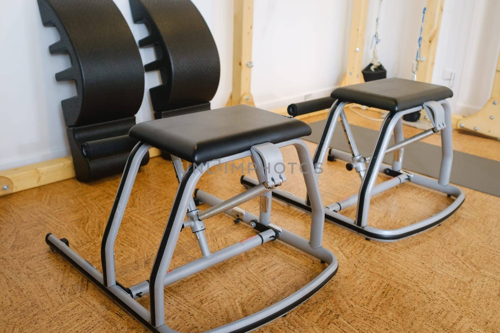 Pilates exercise equipment - yoga gym chair. Pilates equipment.