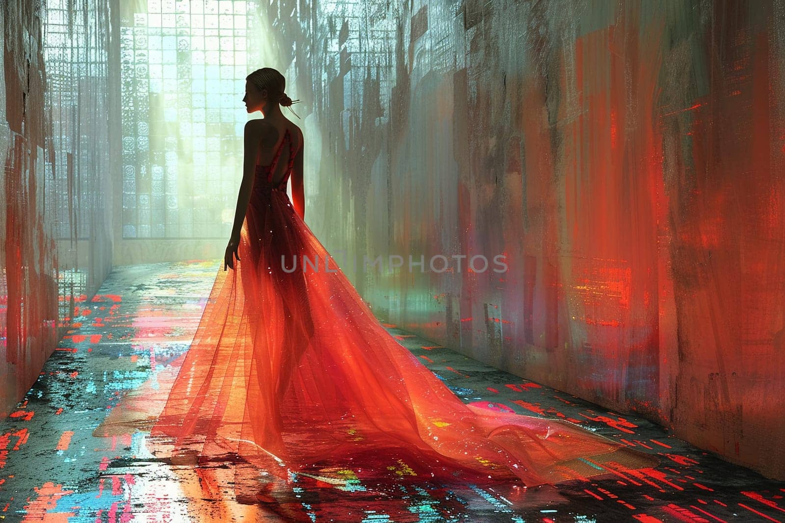 Low-Res Pixel Art Fashion Model on a Digital Runway The figure blurs with fashion by Benzoix