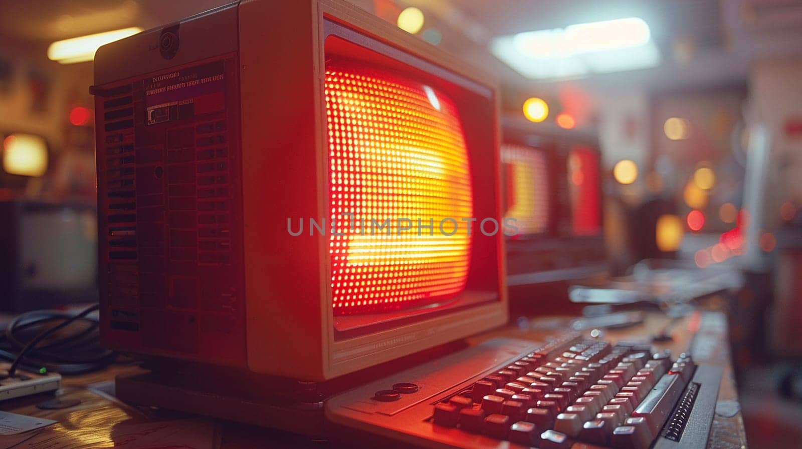 Vintage Computer Screen Displaying Pixelated Startup by Benzoix