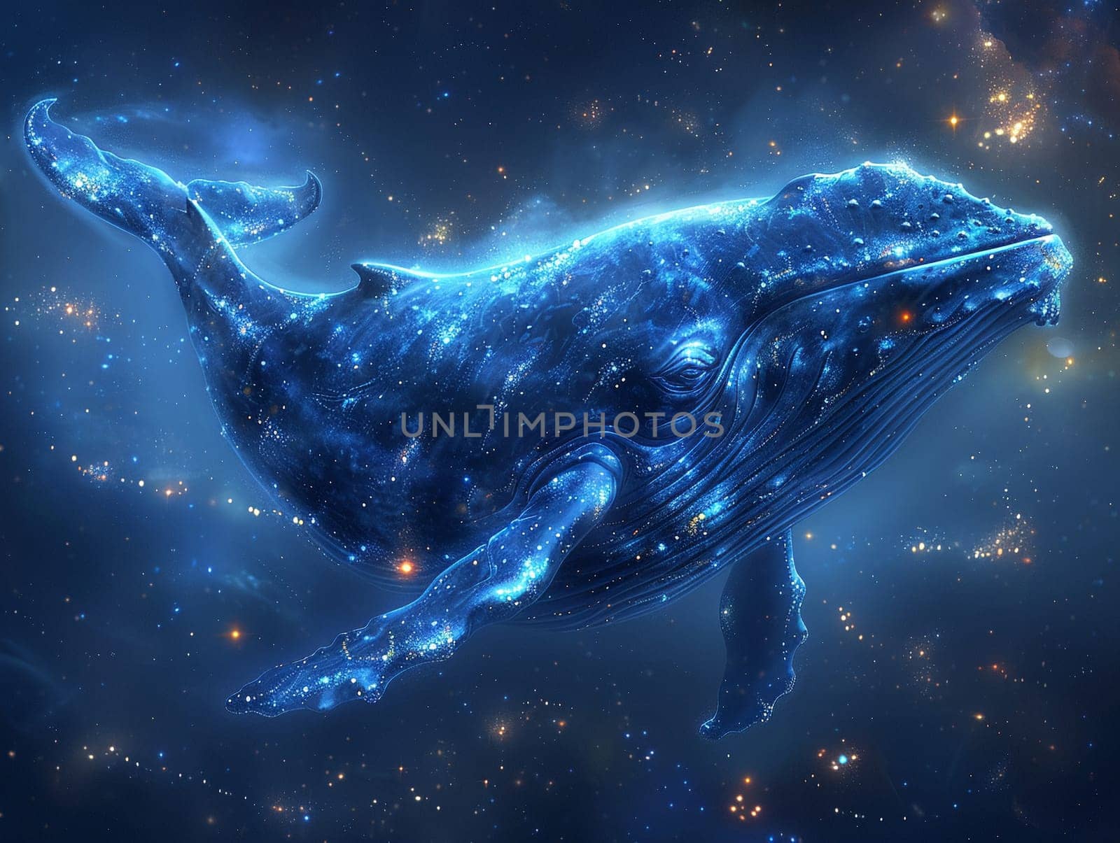 Whale constellation in the night sky by Benzoix
