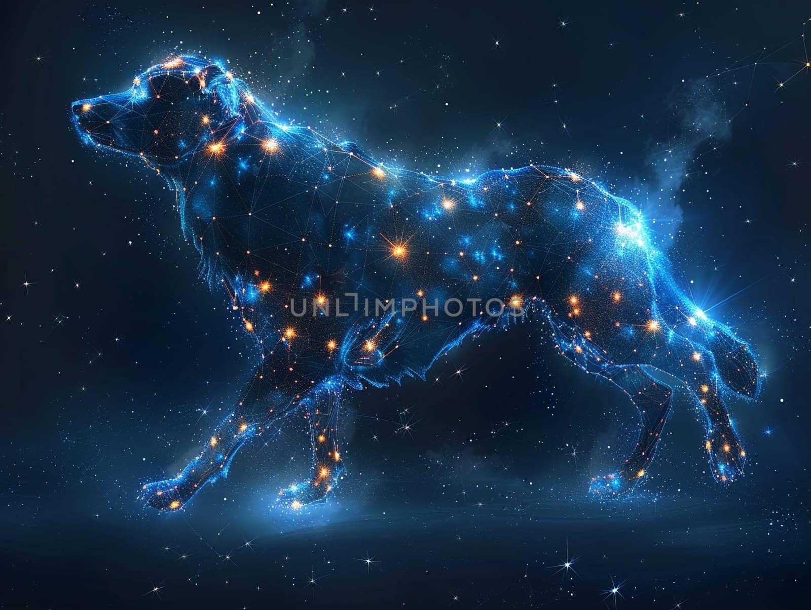 Star constellation forming a mythical creature by Benzoix