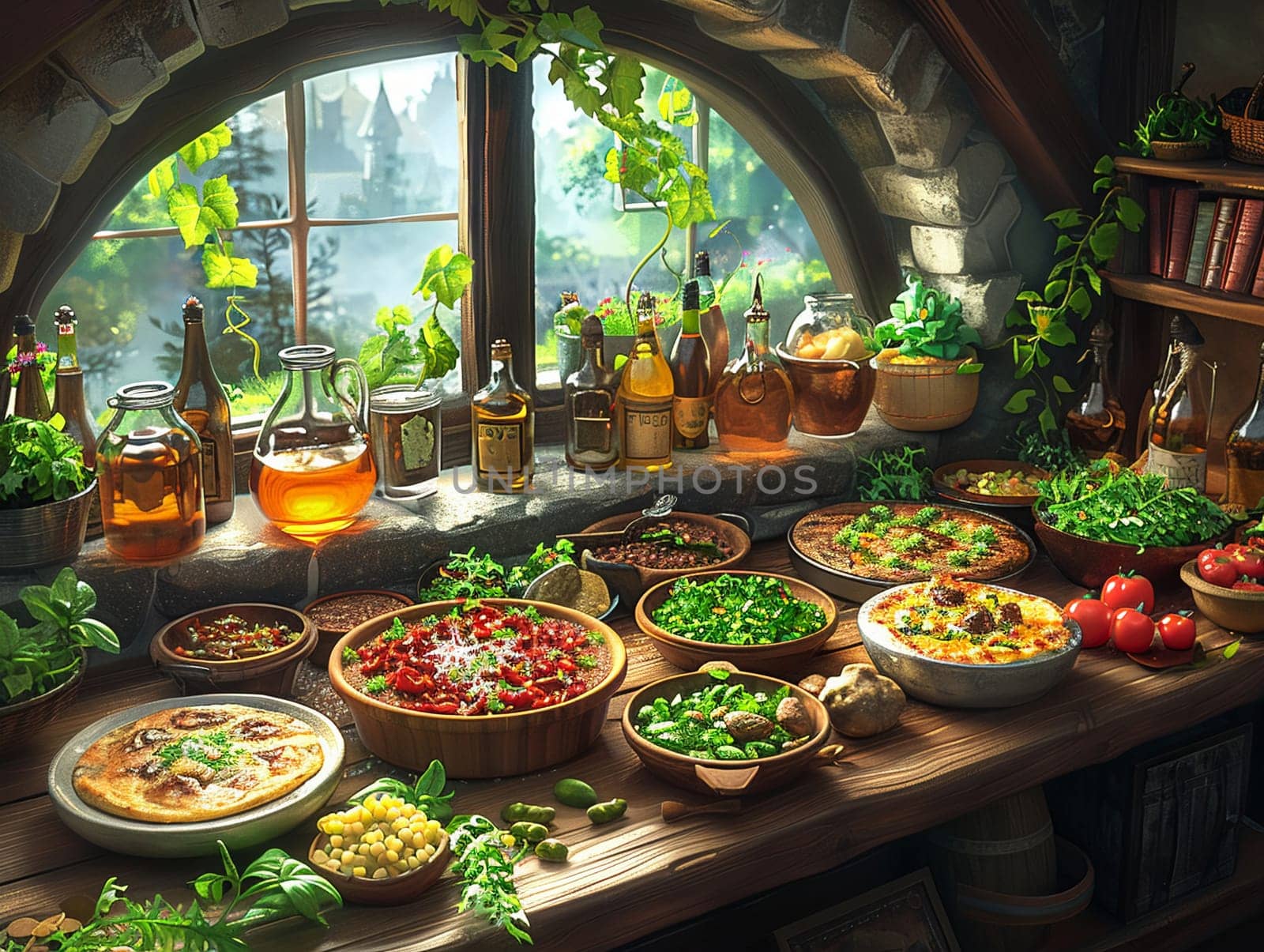 Foodie adventure in a magical realm by Benzoix