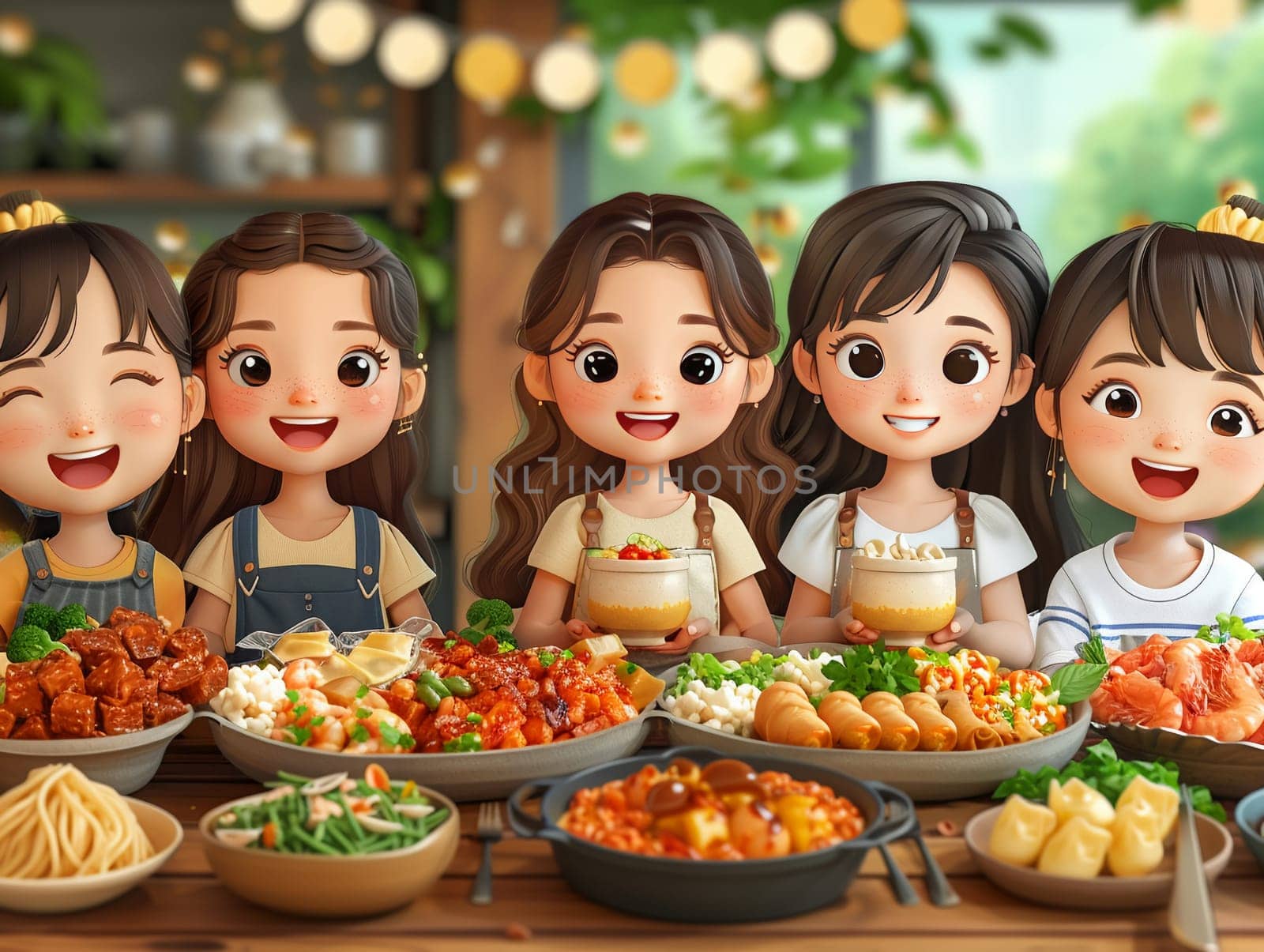 Food festival in cartoon style by Benzoix