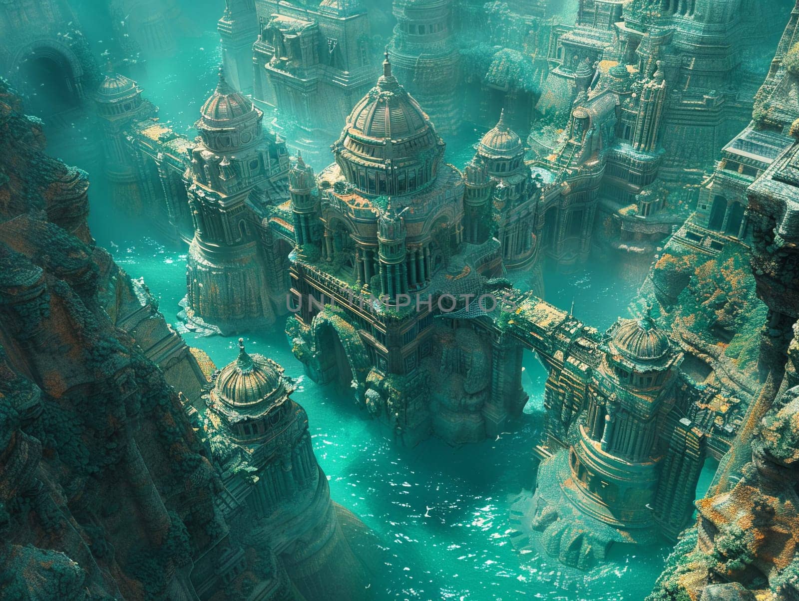 Map exploring the lost city of Atlantis by Benzoix