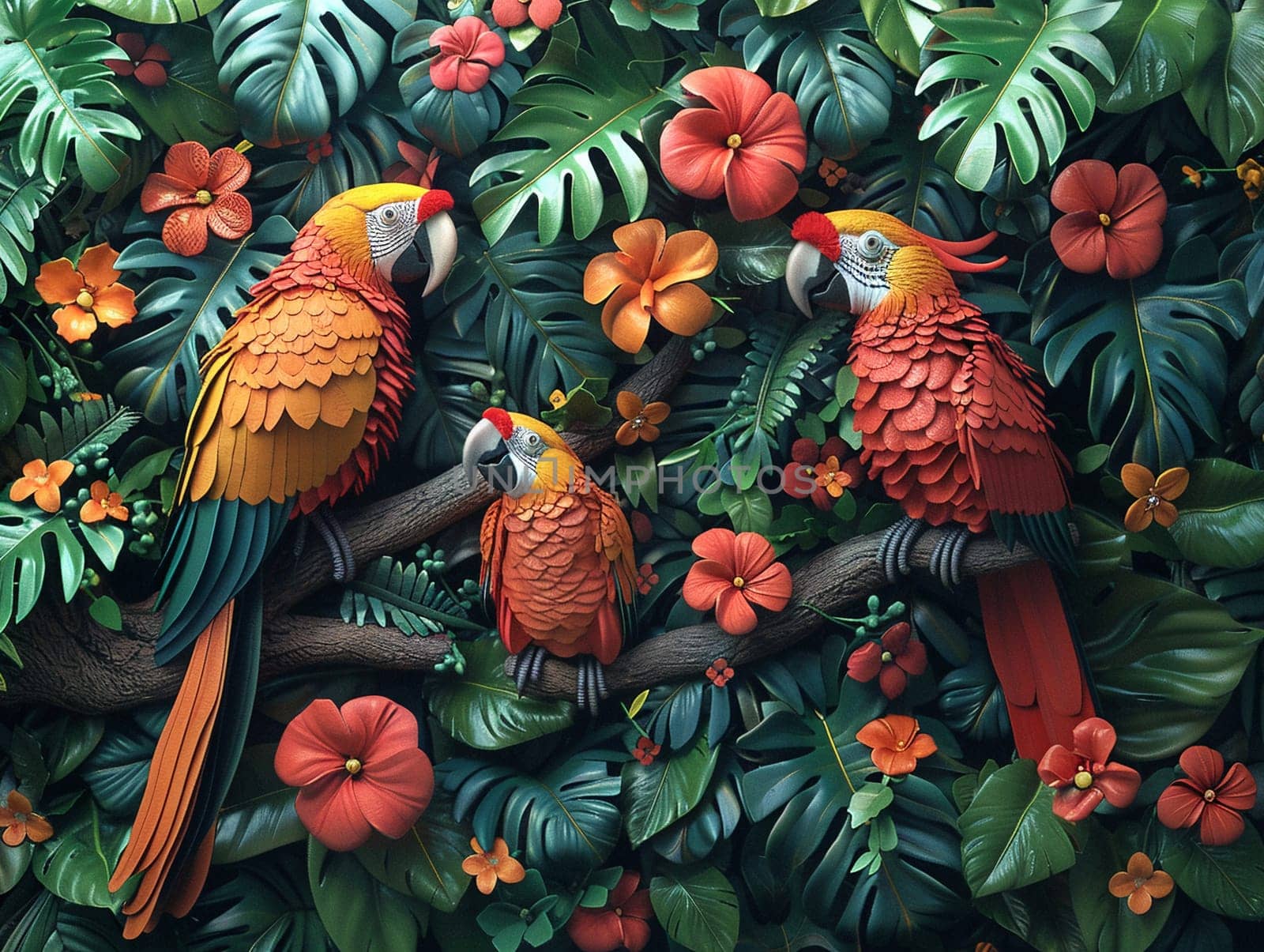 Animal kingdom depicted in a vivid 3D style by Benzoix