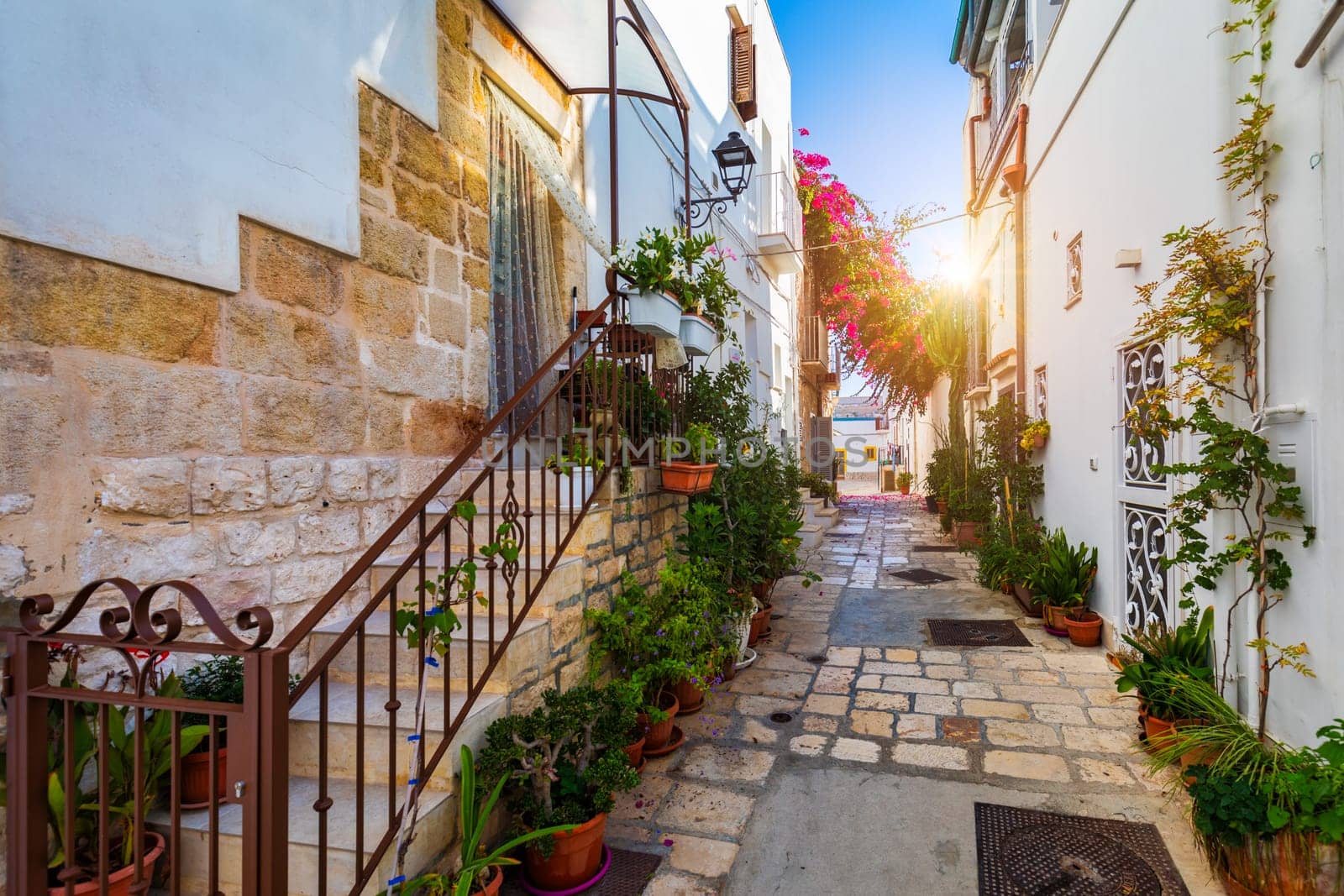 Spectacular cityscape of Polignano a Mare town, Puglia region, Italy, Europe. Polignano Al Mare, scenic small town in Puglia, Italy. Polignano a Mare village on the rocks, Bari, Apulia, Italy. 