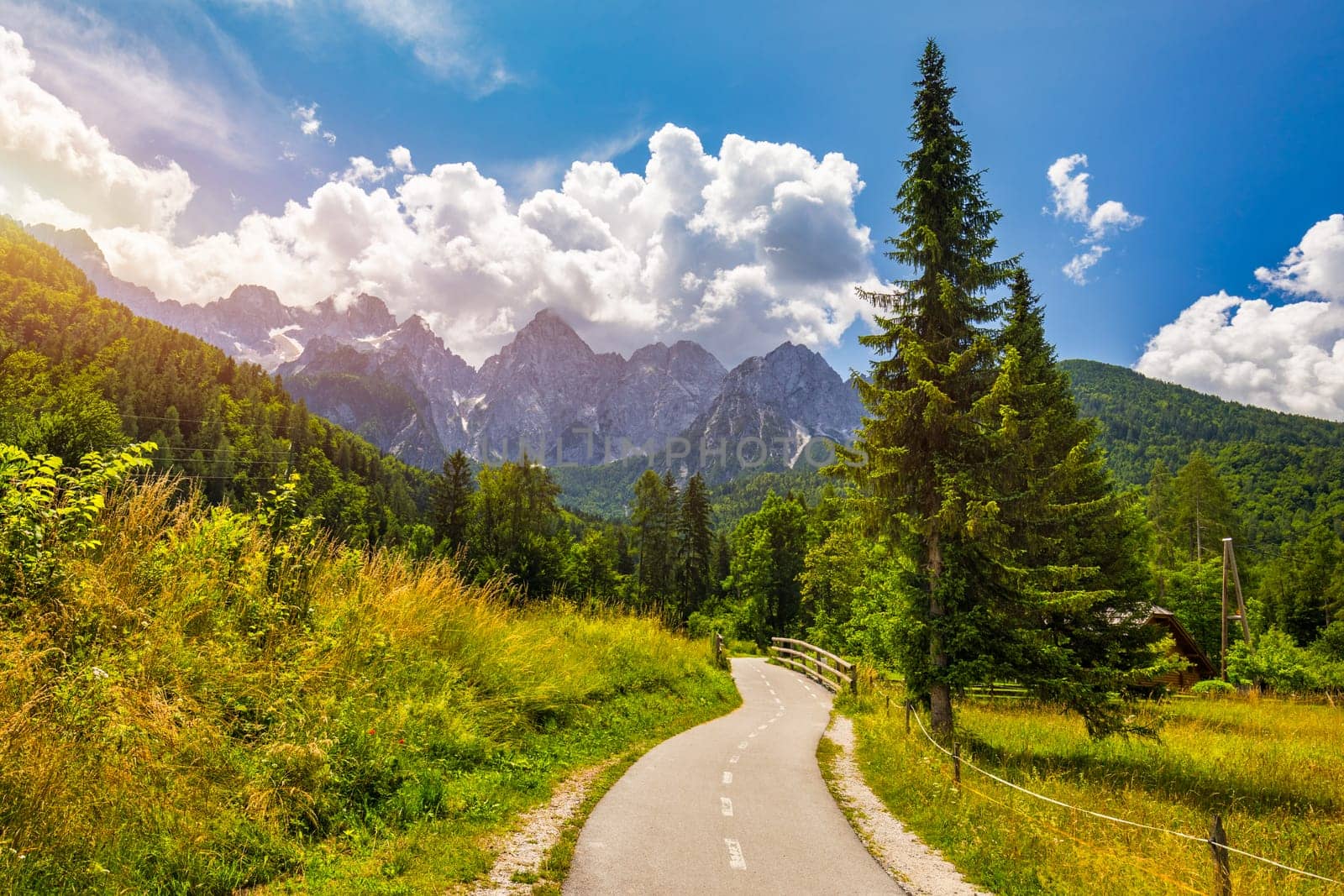 Valley in the Triglav National Park, Julian Alps, Slovenia. Julian Alps mountains, Slovenia, Europe.