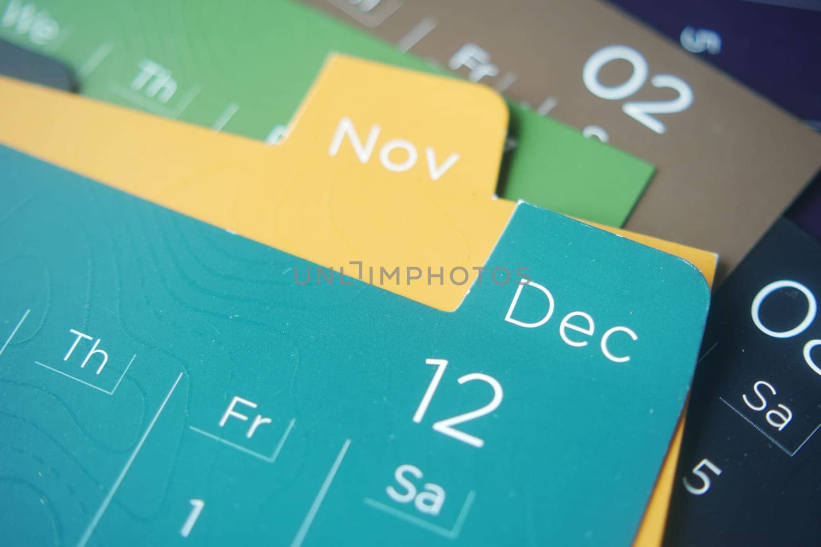 detail shot of a calendar with a December month by towfiq007