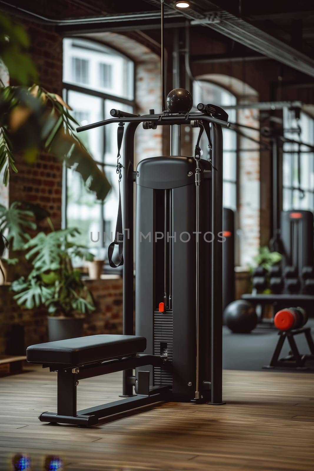 Modern gym setup with advanced training equipment, highlighting a professional environment for fitness enthusiasts