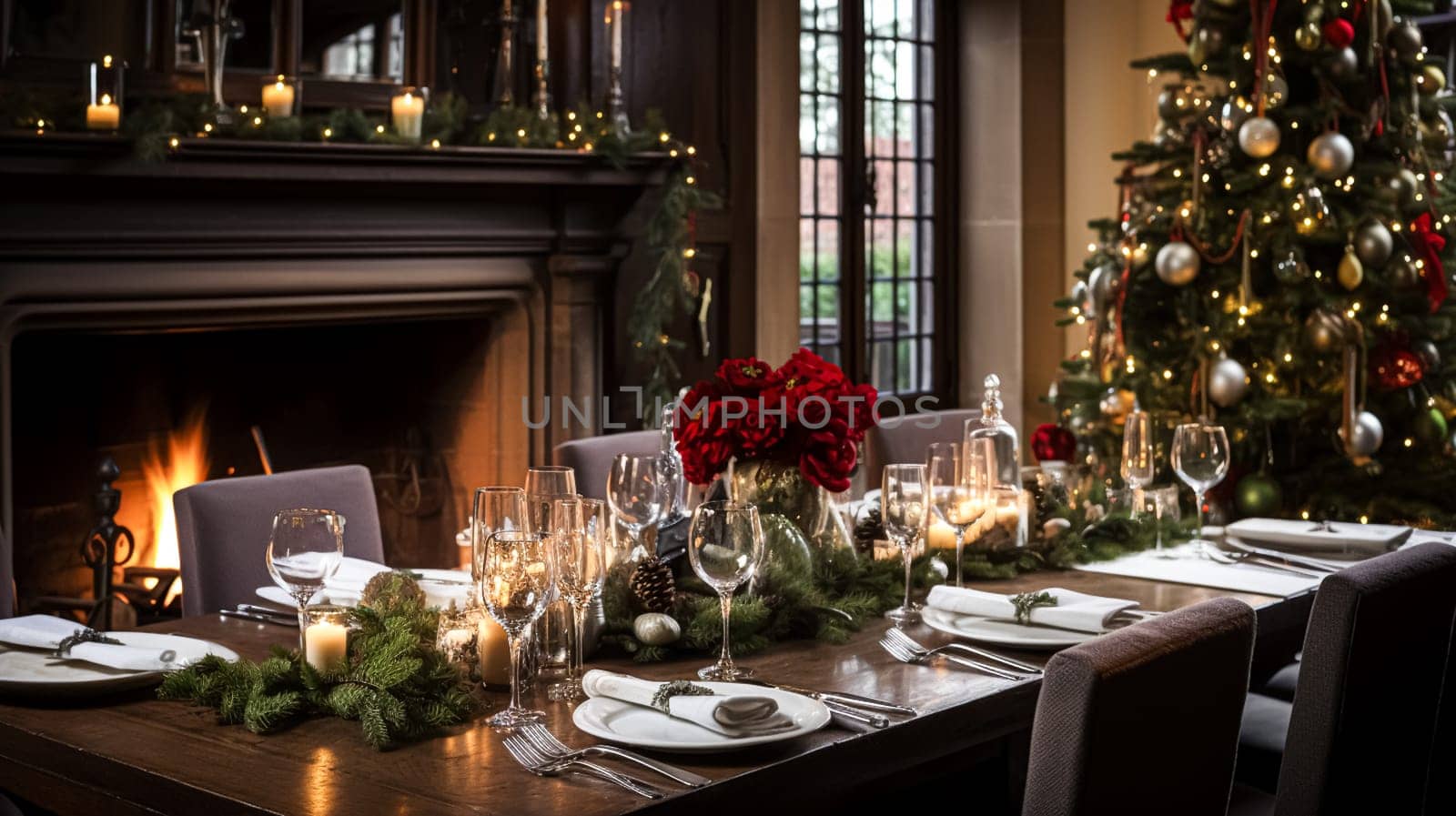 Christmas at the manor, English countryside decoration and interior decor by Anneleven