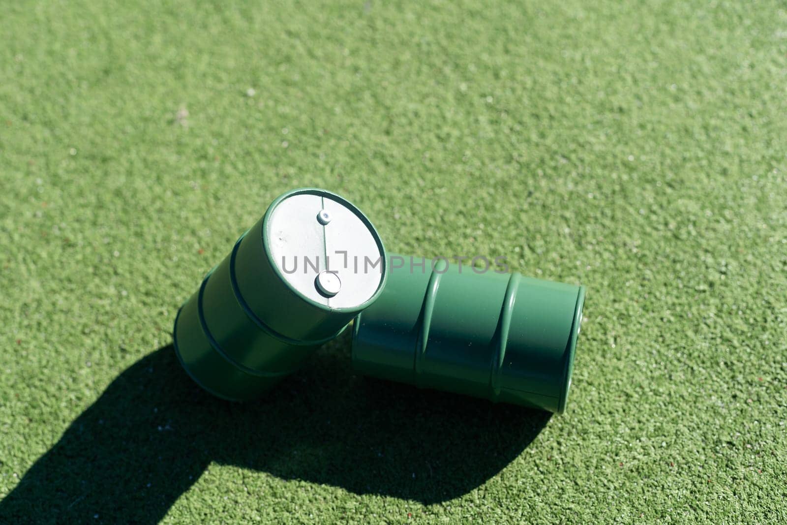 toy oil barrel on a natural background. High quality photo