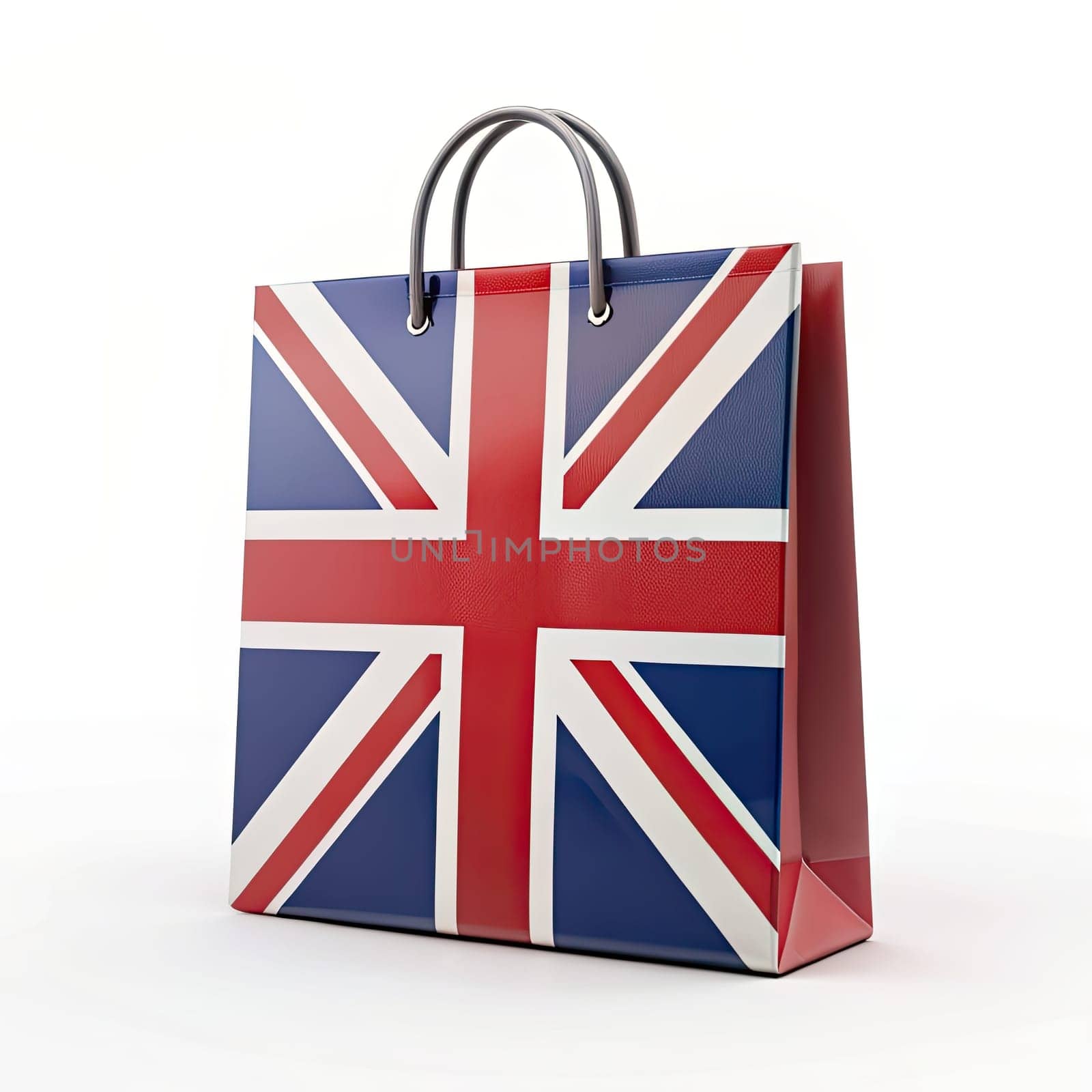 UNITED KINGDOM Flag Shopping Bag - UNITED KINGDOM flag Shopping Bag on White Background - Pride on White - UK Flag Shopping Bag: Embrace British Pride in Style by Andrii_Ko