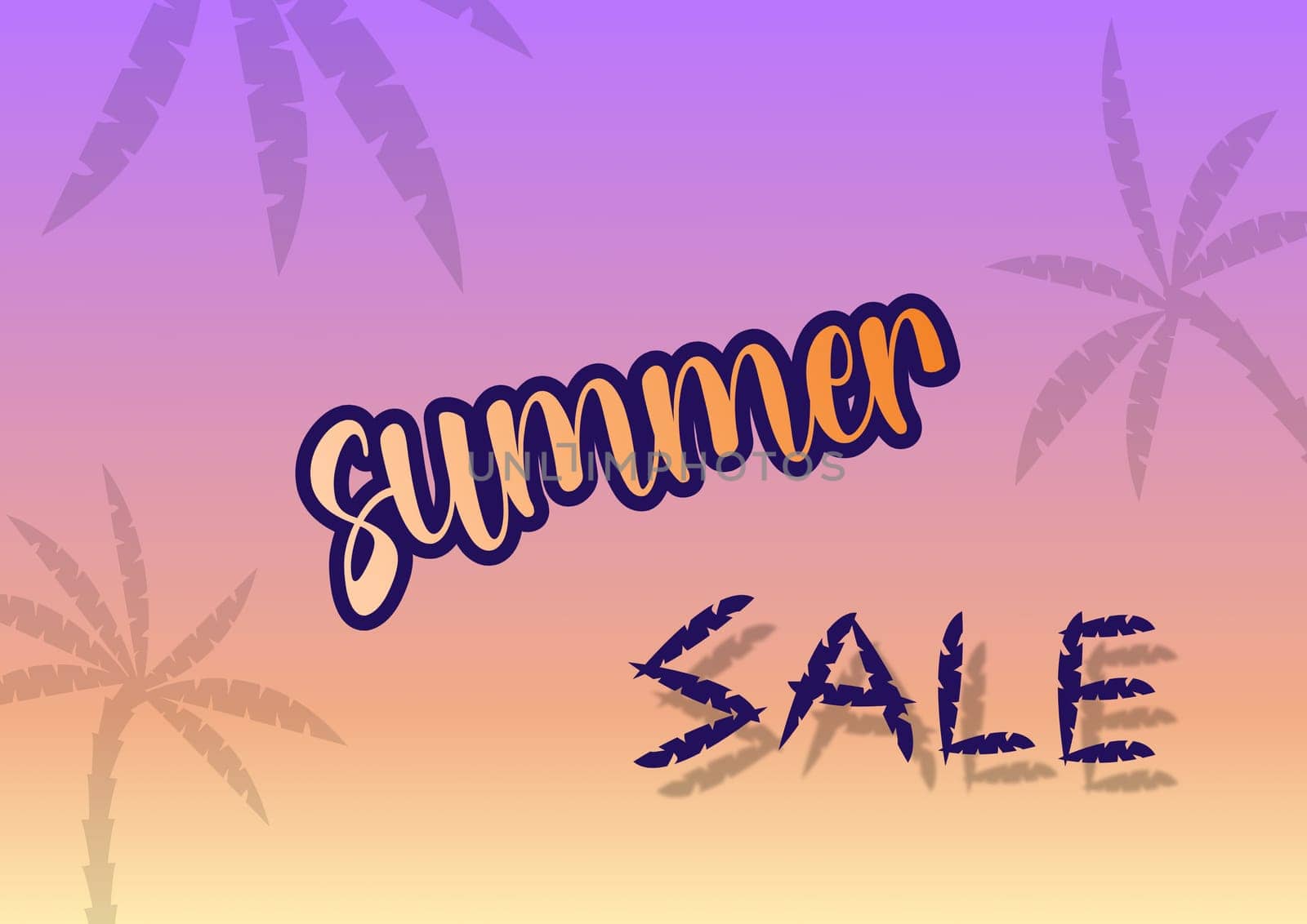 illustrative background for a summer sale, with warm colors.