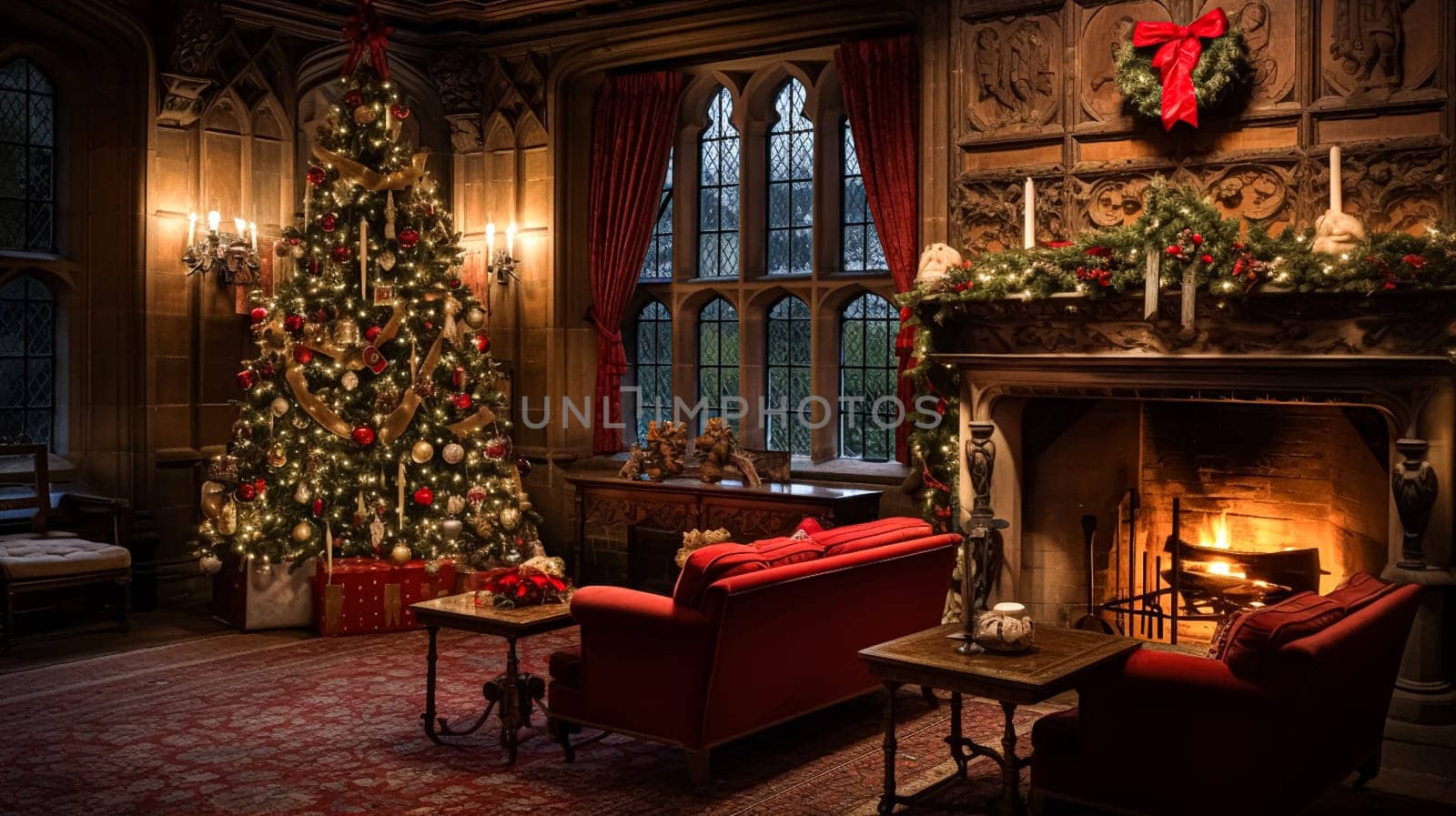 Christmas at the manor, English countryside decoration and interior decor by Anneleven