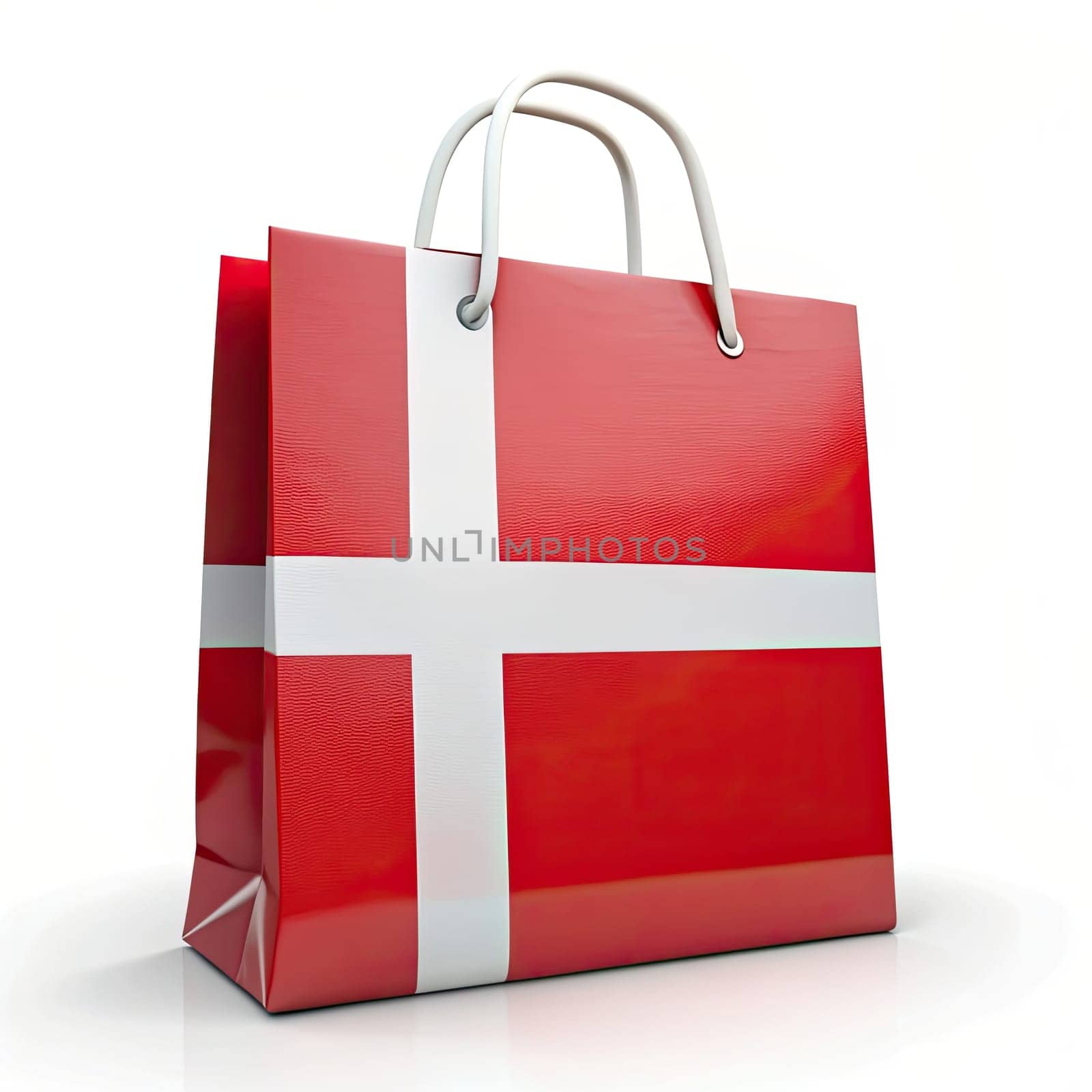 Denmark flag shopping bag against a white background. Denmark Flag Shopping Bag: Stylish Souvenir Tote for Trendy Outings. Elevate your style with our Denmark flag shopping bag against a pristine white background. Crafted with precision, this tote embodies Danish pride and heritage. Whether you're exploring urban streets or enjoying outdoor adventures, carry your essentials with elegance and flair. Made from durable materials, it ensures reliability for all your shopping excursions. Stand out from the crowd and showcase your love for Denmark with this iconic accessory. Order now and add a touch of Danish charm to your everyday life.