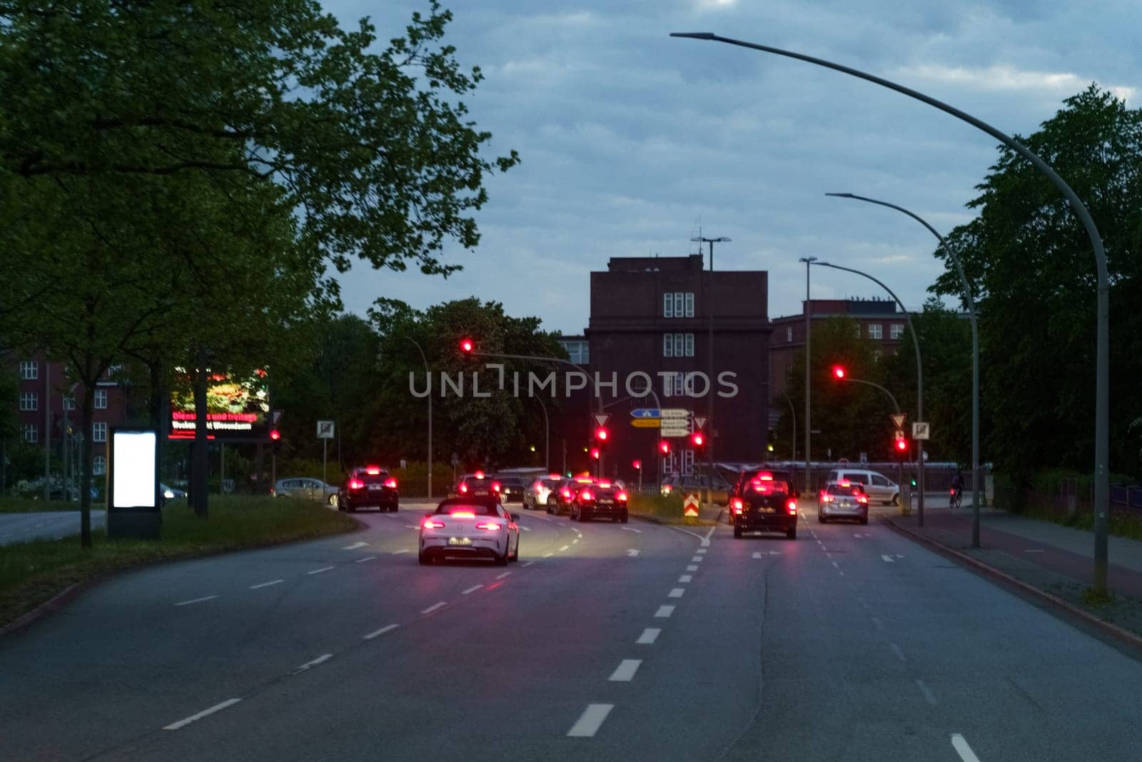 Twilight Traffic at Downtown Intersection by Sd28DimoN_1976